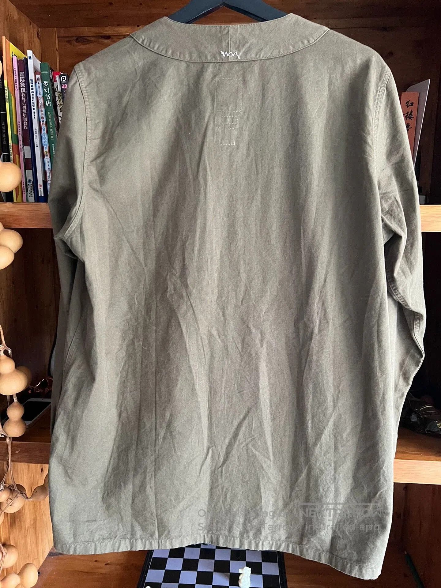 Visvim visvim Giza Cotton Baseball Shirt in Olive Green. Size US M / EU 48-50 / 2 - 6 Thumbnail