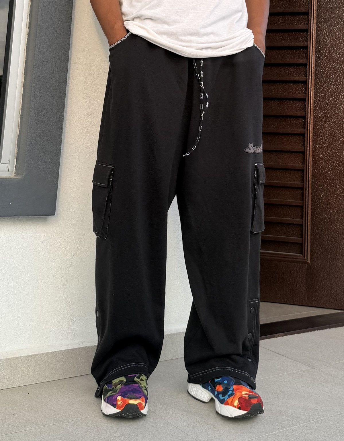 Triple 5 Soul SOUL Black Baggy Cargo Sweatpants Size US 36 / EU 52 - 4 Thumbnail