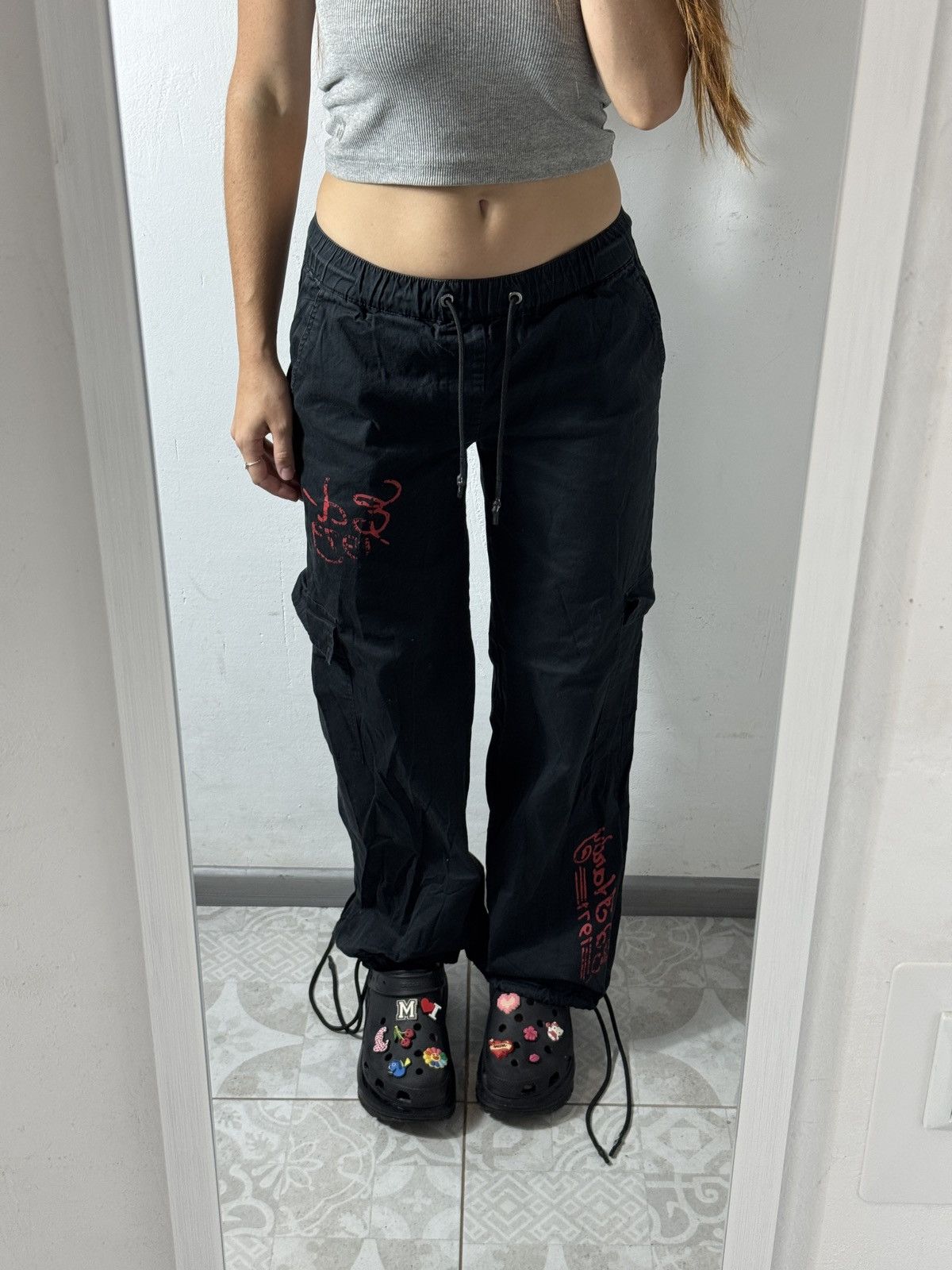 Ed Hardy ED HARDY GORPCORE DRAGON 2000s PANTS Size 27" / US 4 / IT 40 - 4 Thumbnail