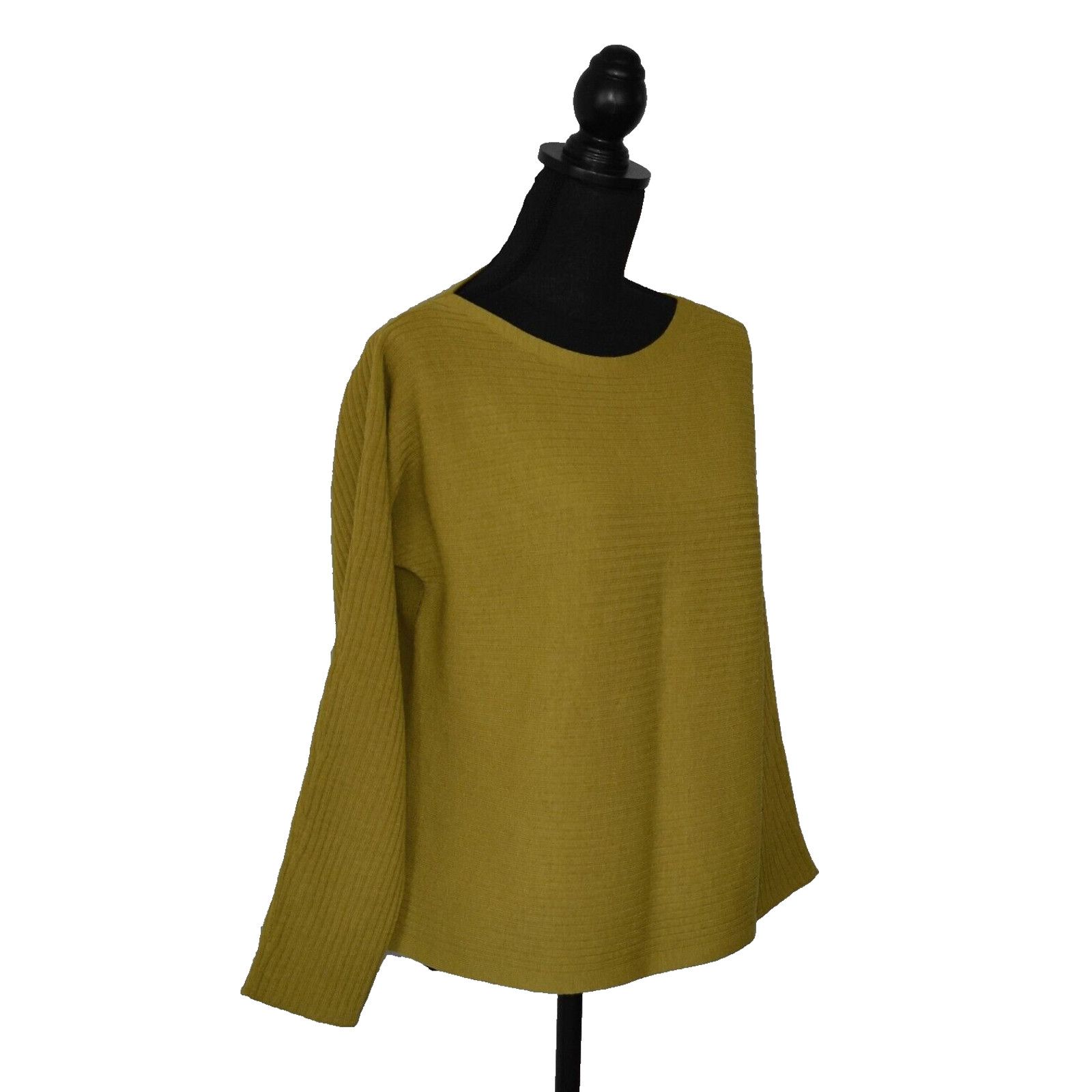 Eileen Fisher EILEEN FISHER Ribbed Knit Wool Boxy Pullover Sweater Size PS Size S / US 4 / IT 40 - 2 Thumbnail