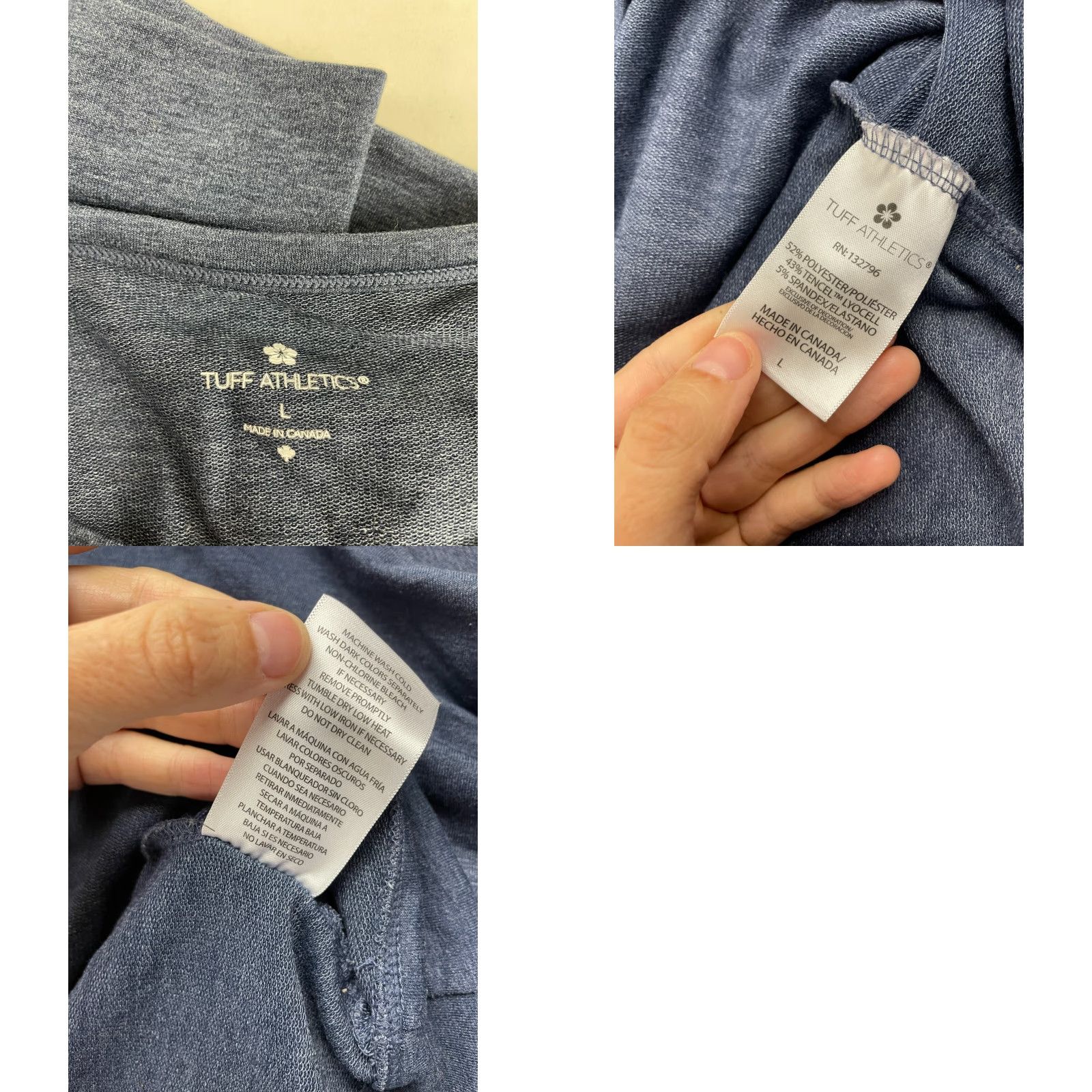 Vintage Tuff Athletics Sweater Women's L Blue Heather Crew Neck Pullover Long Slv Size L / US 10 / IT 46 - 8 Thumbnail