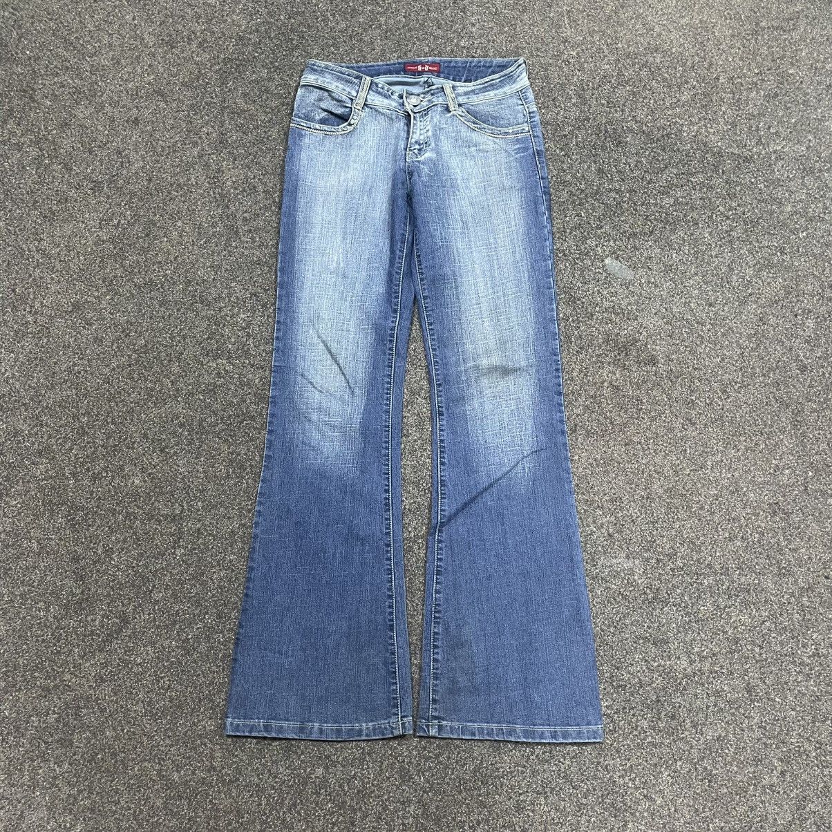 Vintage Vintage 90s Y2K Flared Jeans Distressed Wide Leg Skate 32 Size US 32 / EU 48 - 2 Thumbnail