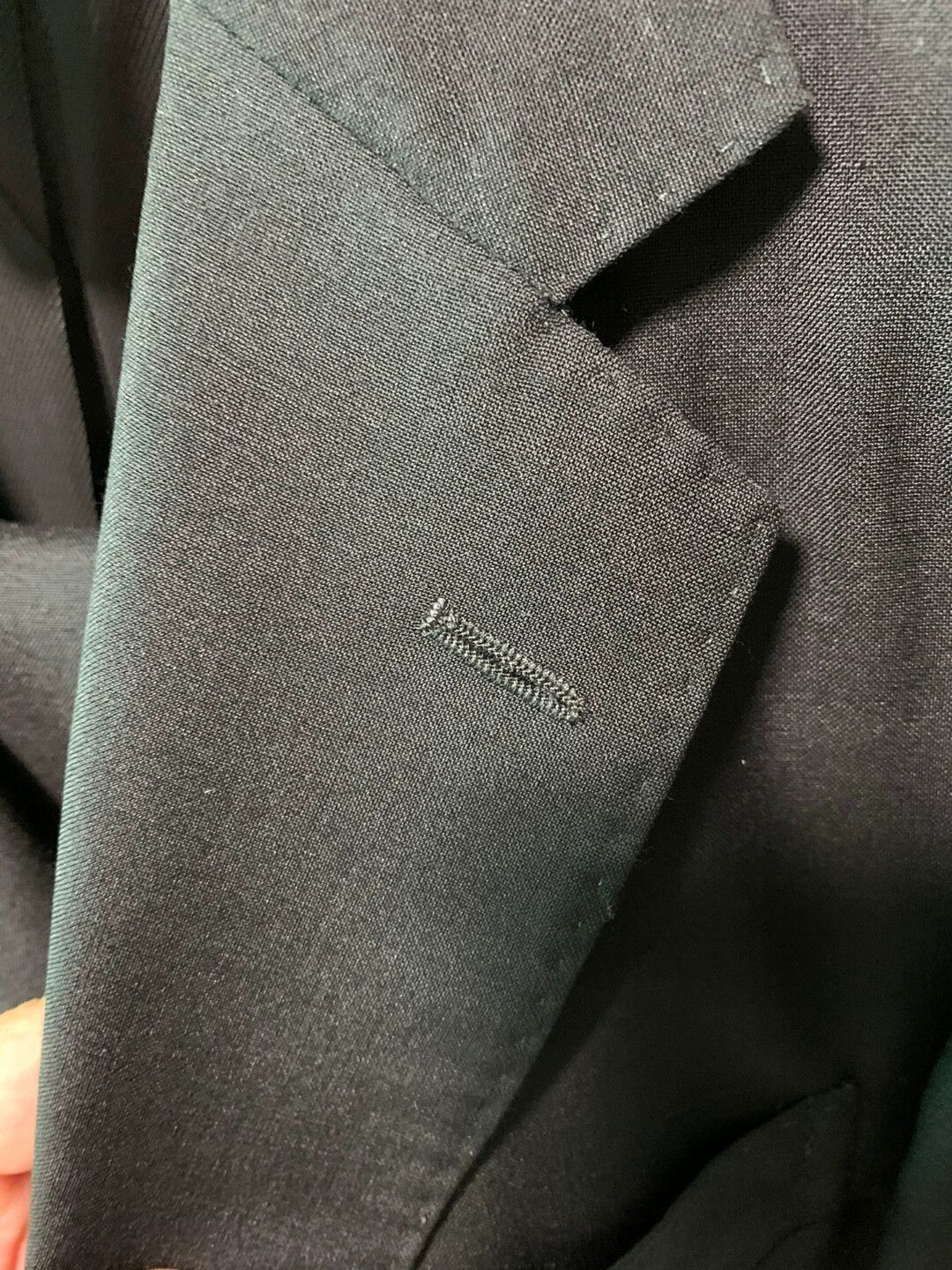 Other Pitt 46 7R Neapolitan Black Mohair Wool Suit Size 46R - 3 Thumbnail