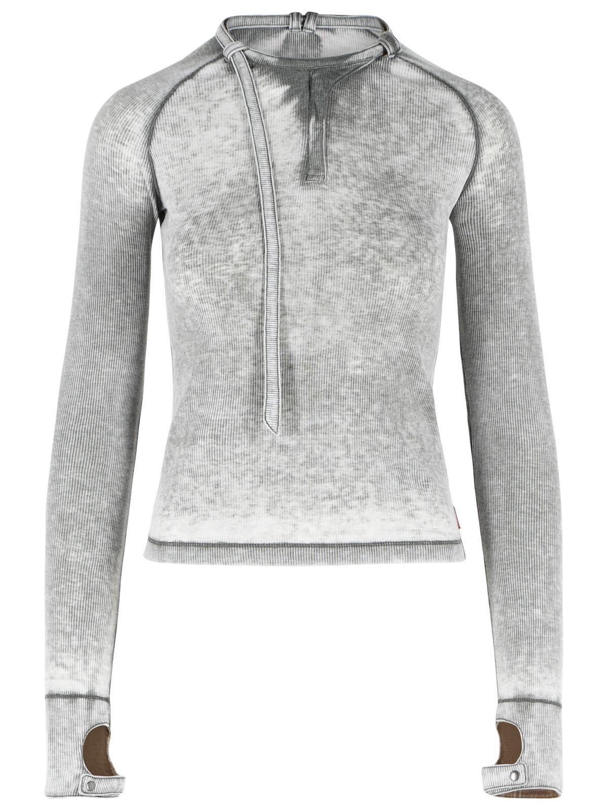 Diesel DIESEL 'Ecla' Sweater In Grey Polyester And Cotton Blend Size S / US 4 / IT 40 - 1 Thumbnail