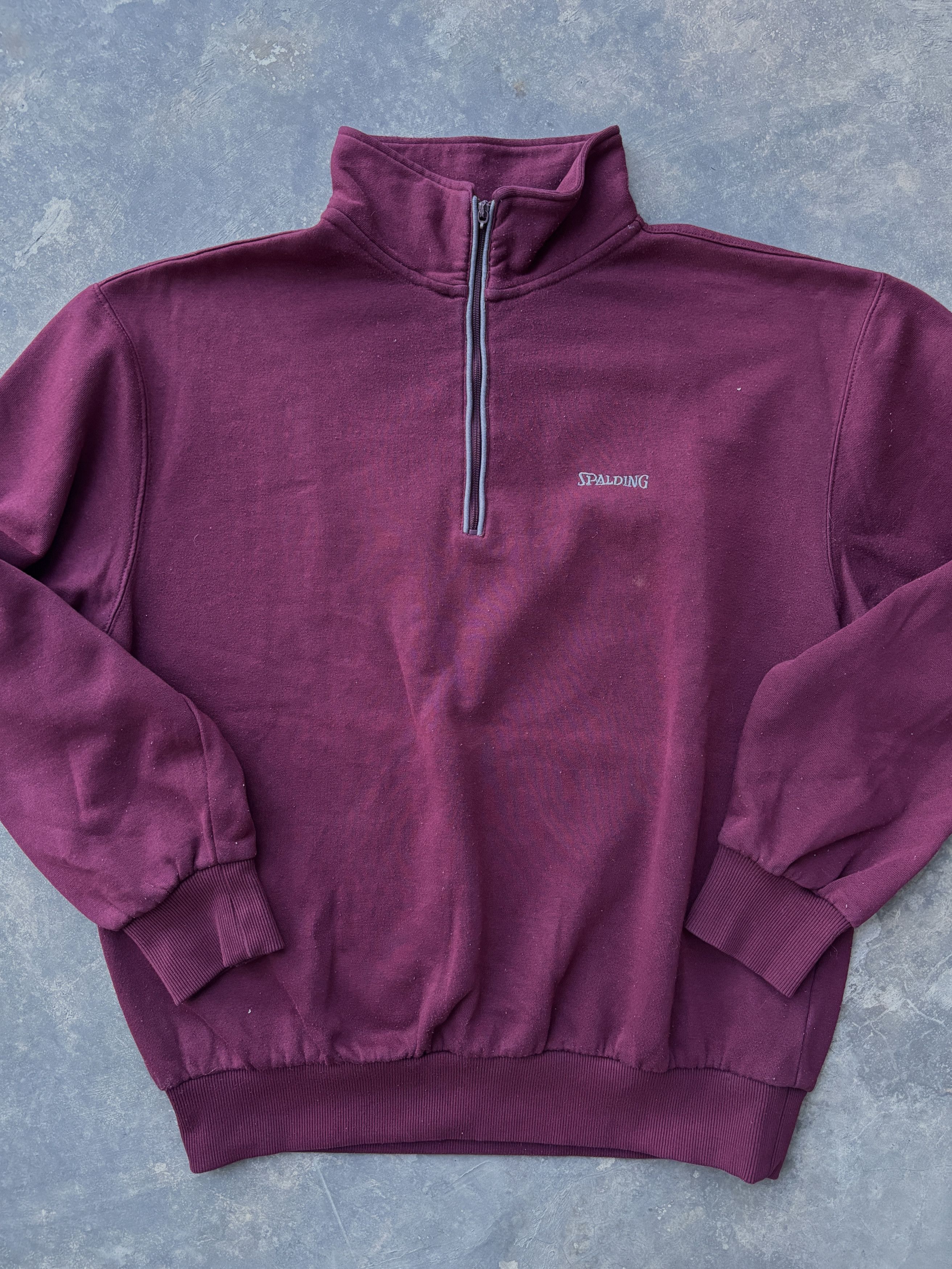 Spalding Spalding Red Half Zipper Sweatshirt Size US M / EU 48-50 / 2 - 2 Thumbnail