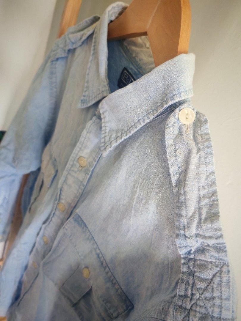 Polo Ralph Lauren Polo Ralph Lauren Chambray Military Work Shirt Size US M / EU 48-50 / 2 - 6 Thumbnail