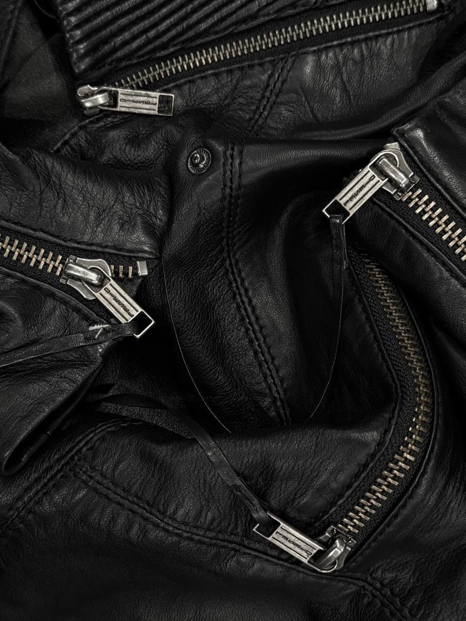 Diesel Diesel Leather Asymmetric Coat Jacket Size S / US 4 / IT 40 - 2 Thumbnail