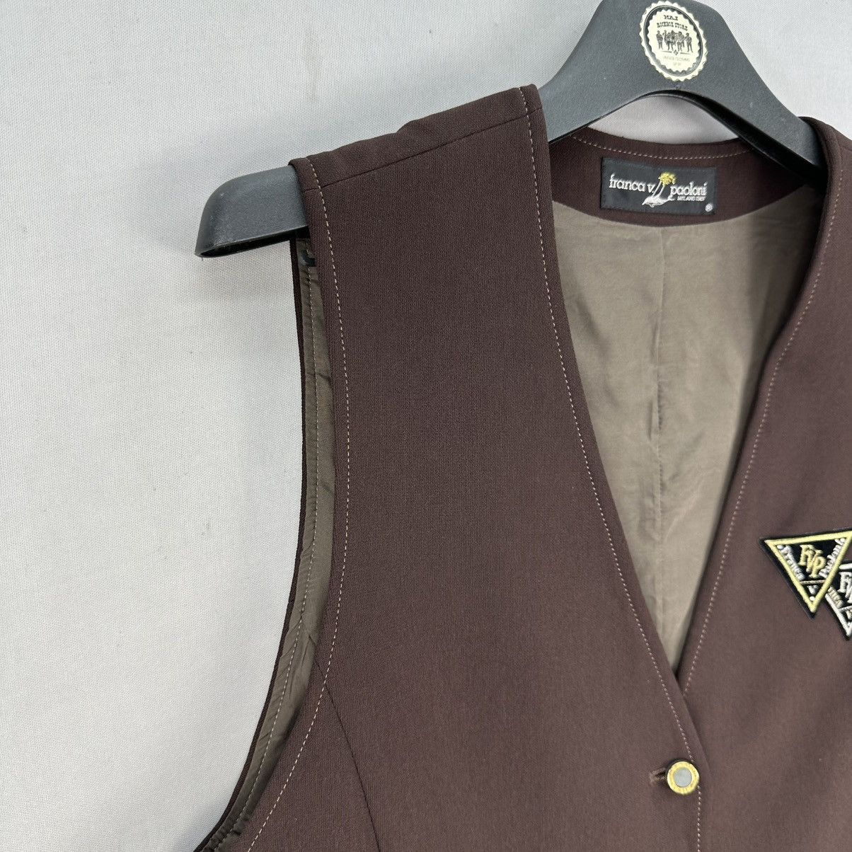 Italia Independent Vintage 90's Franca V. Paoloni Milano Italy Vest Buckle Back Size US M / EU 48-50 / 2 - 2 Thumbnail