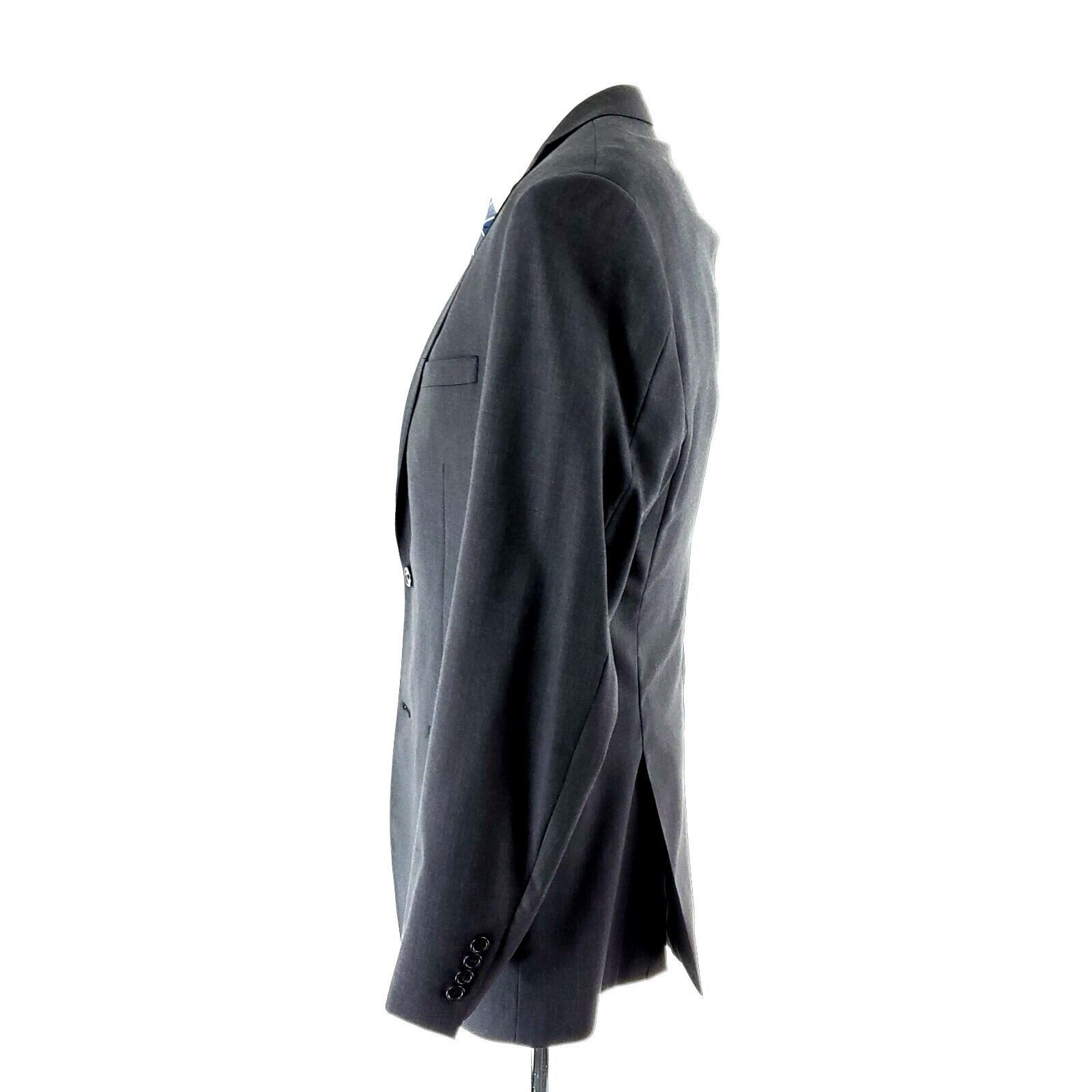 Joseph Abboud DAMAGED Joseph Abboud Wool 2 Button Blazer 36R Gray Tagged 4 Size 36R - 4 Thumbnail