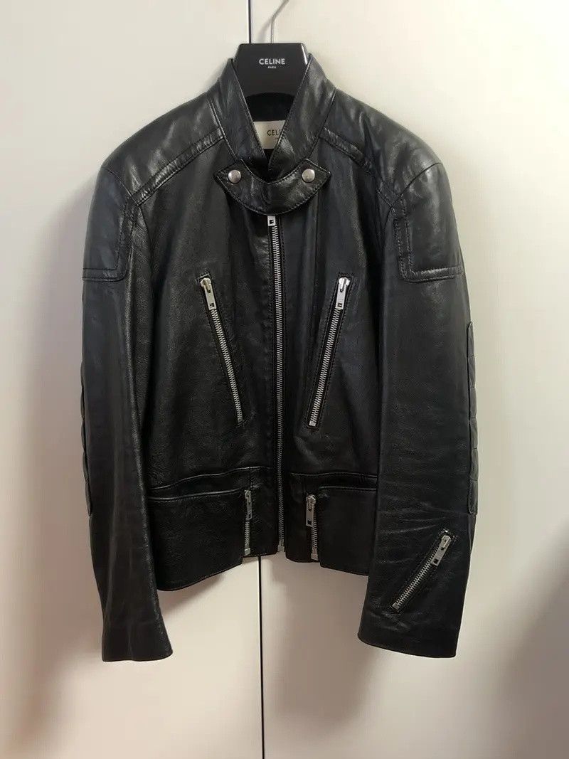 Celine × Hedi Slimane FW19 Leather Biker Jacket sz 44 Size US S / EU 44-46 / 1 - 1 Thumbnail