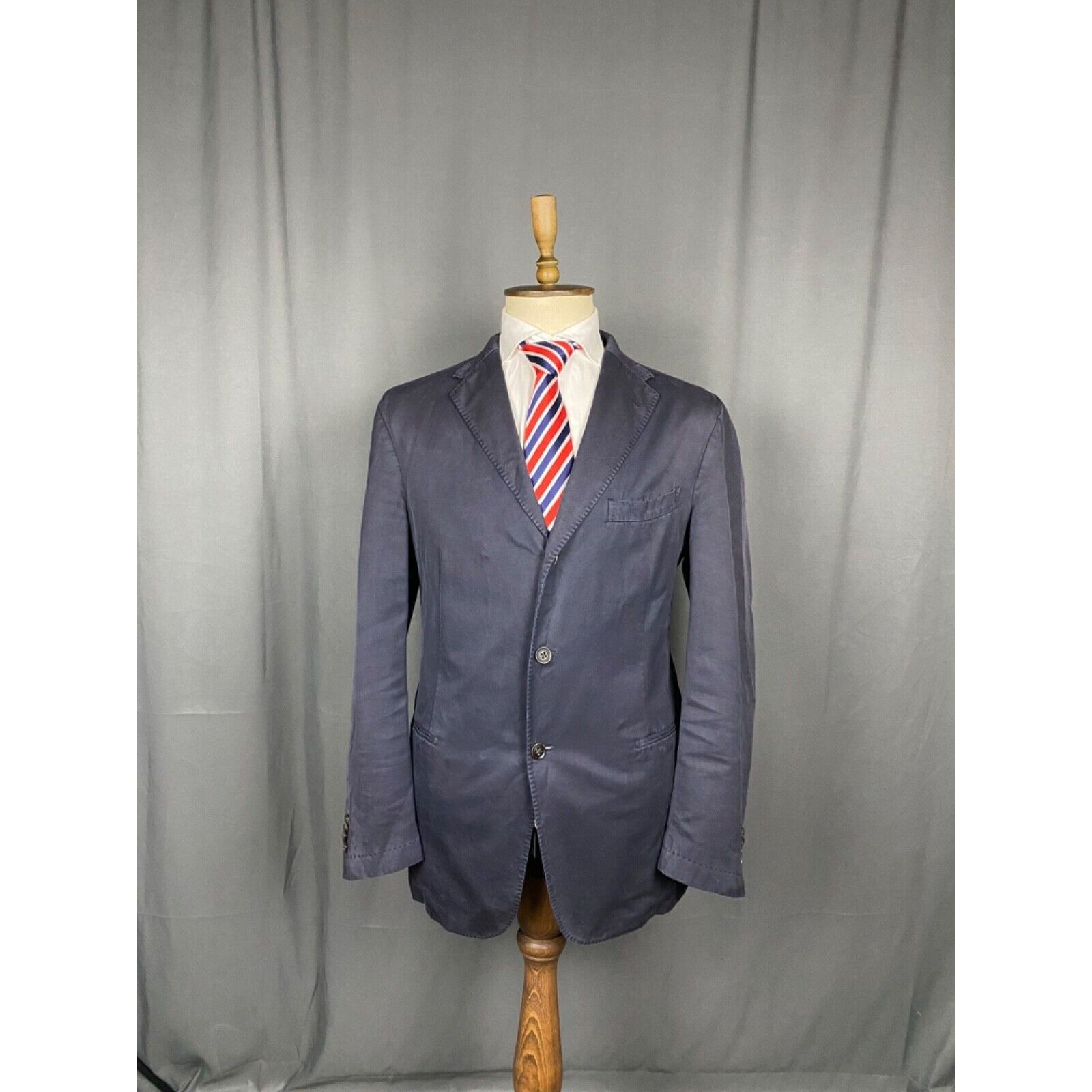 Boglioli Boglioli GRANT Garment Dye Men's Blue Sportcoat Blazer Jacke Size 54R - 3 Thumbnail