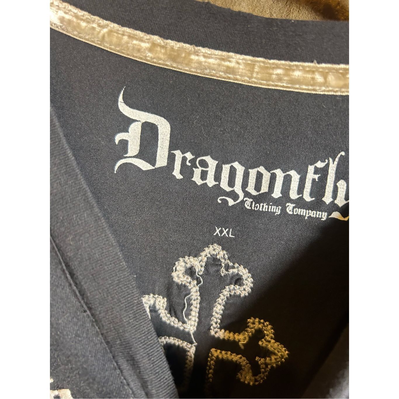 Vintage Vintage Y2K Dragonfly Thermal Embroidered Long Sleeve skull Size US L / EU 52-54 / 3 - 5 Thumbnail
