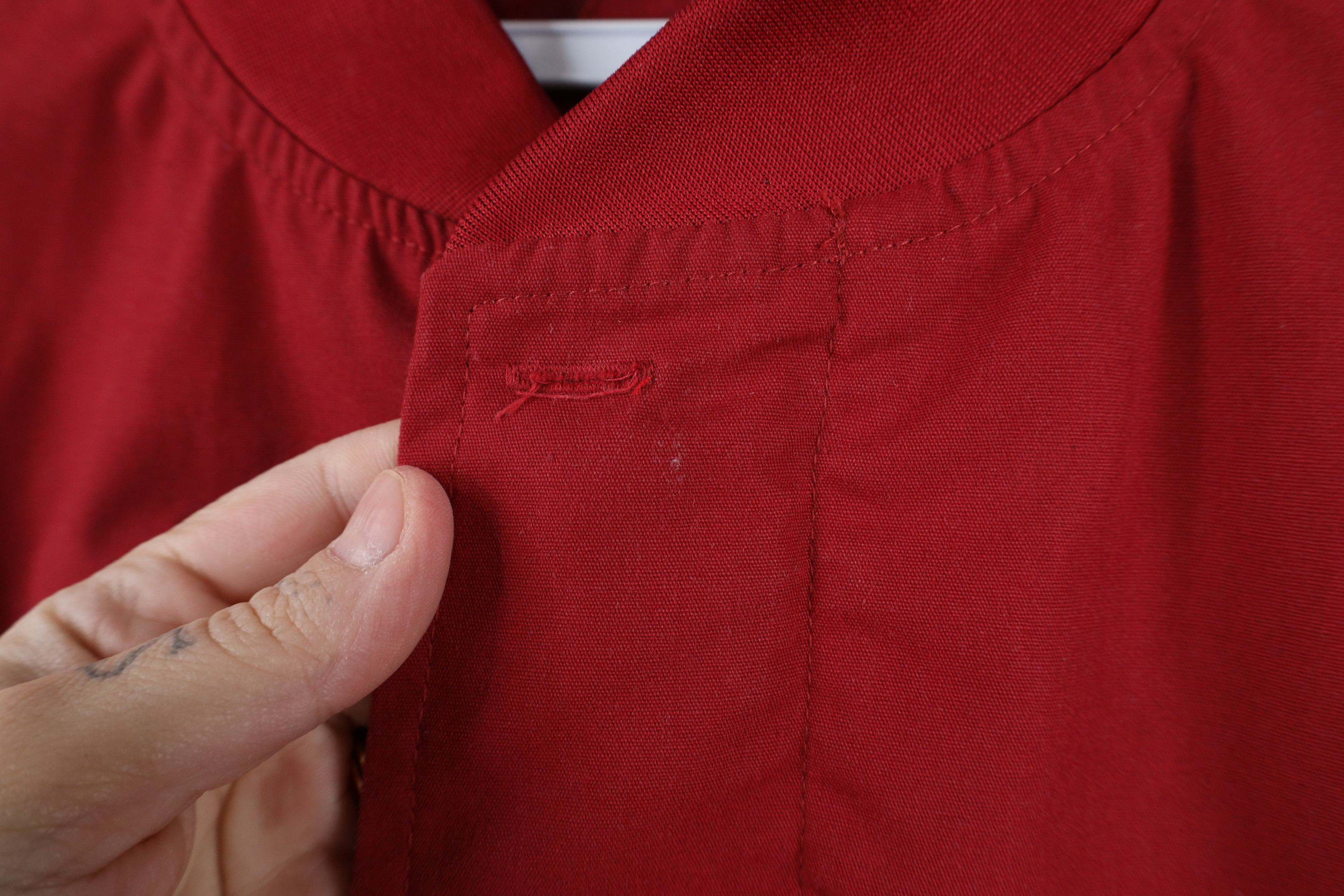 Vintage Vintage 90s Streetwear Blank Full Zip Cafe Bomber Jacket Red Size US L / EU 52-54 / 3 - 4 Thumbnail