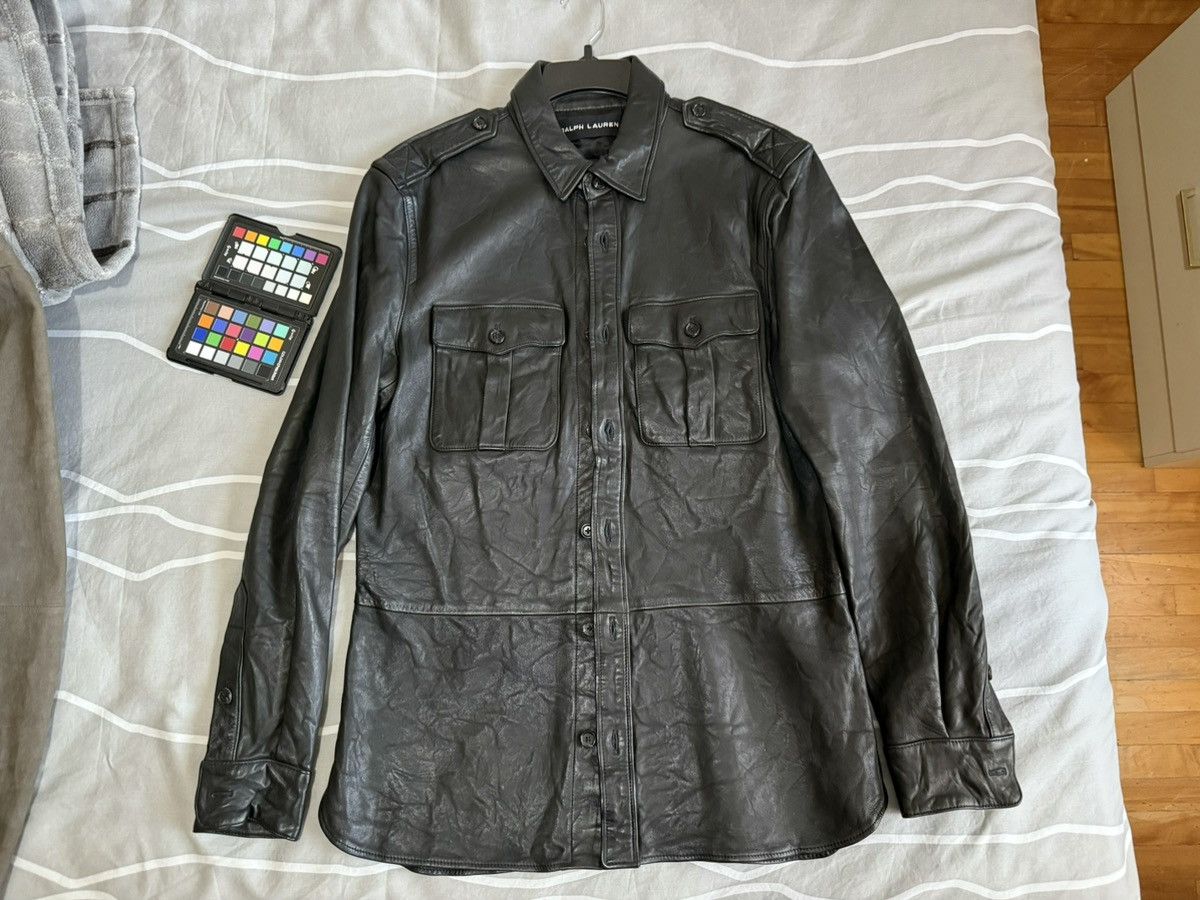 Ralph Lauren Ralph Lauren Black Leather Shirt Size US M / EU 48-50 / 2 - 2 Thumbnail