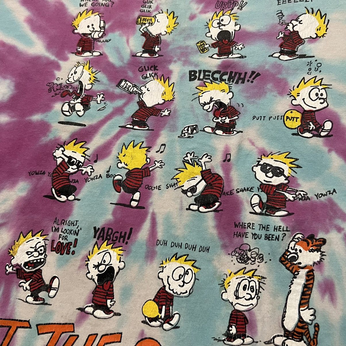 Grateful Dead × Vintage VTG Calvin And Hobbes At The Shows Grateful Dead Shirt Size US XL / EU 56 / 4 - 4 Thumbnail
