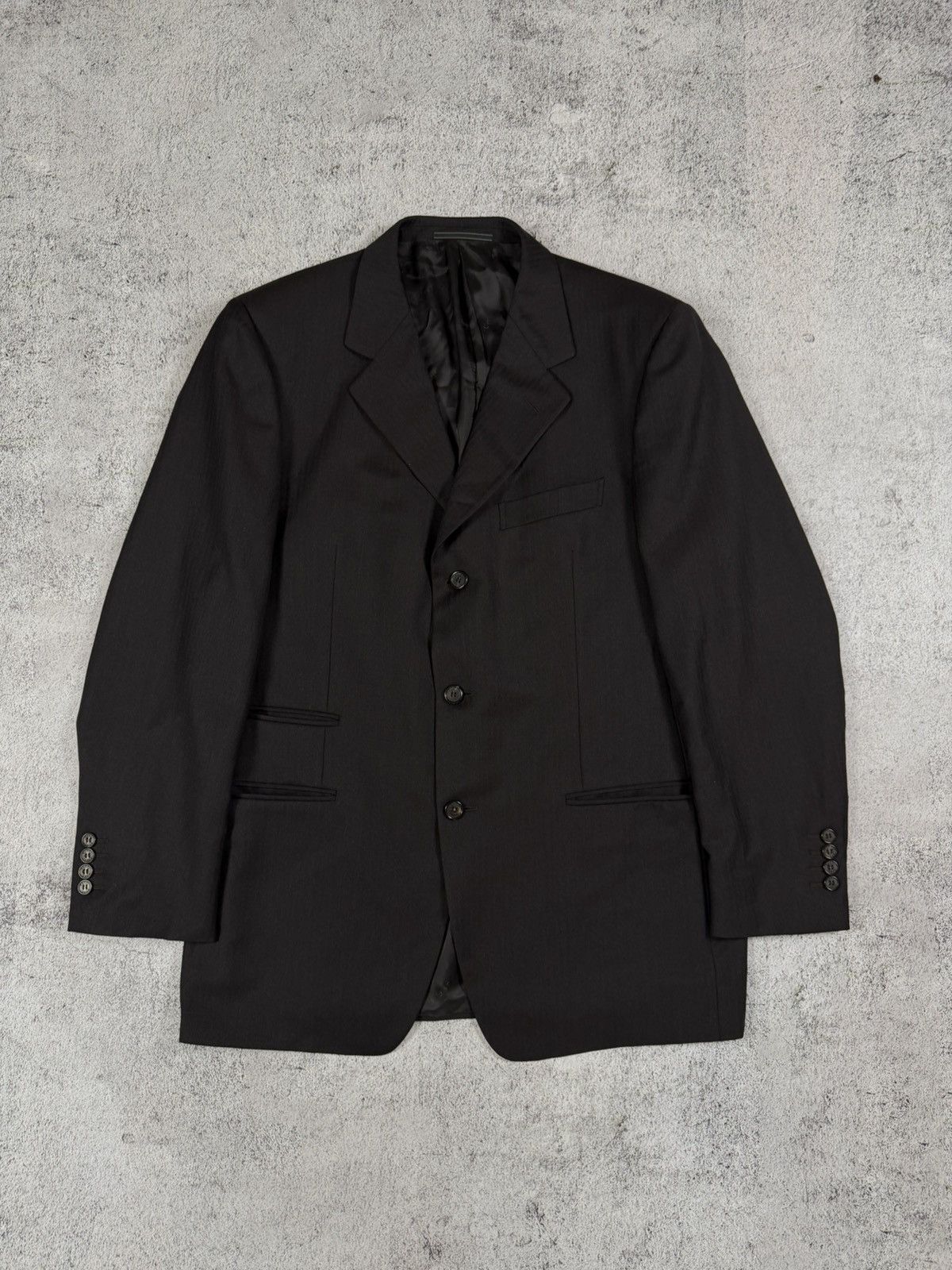 Gucci Gucci Classic Black Suit | Original | Size 52 | Size 52L - 2 Thumbnail