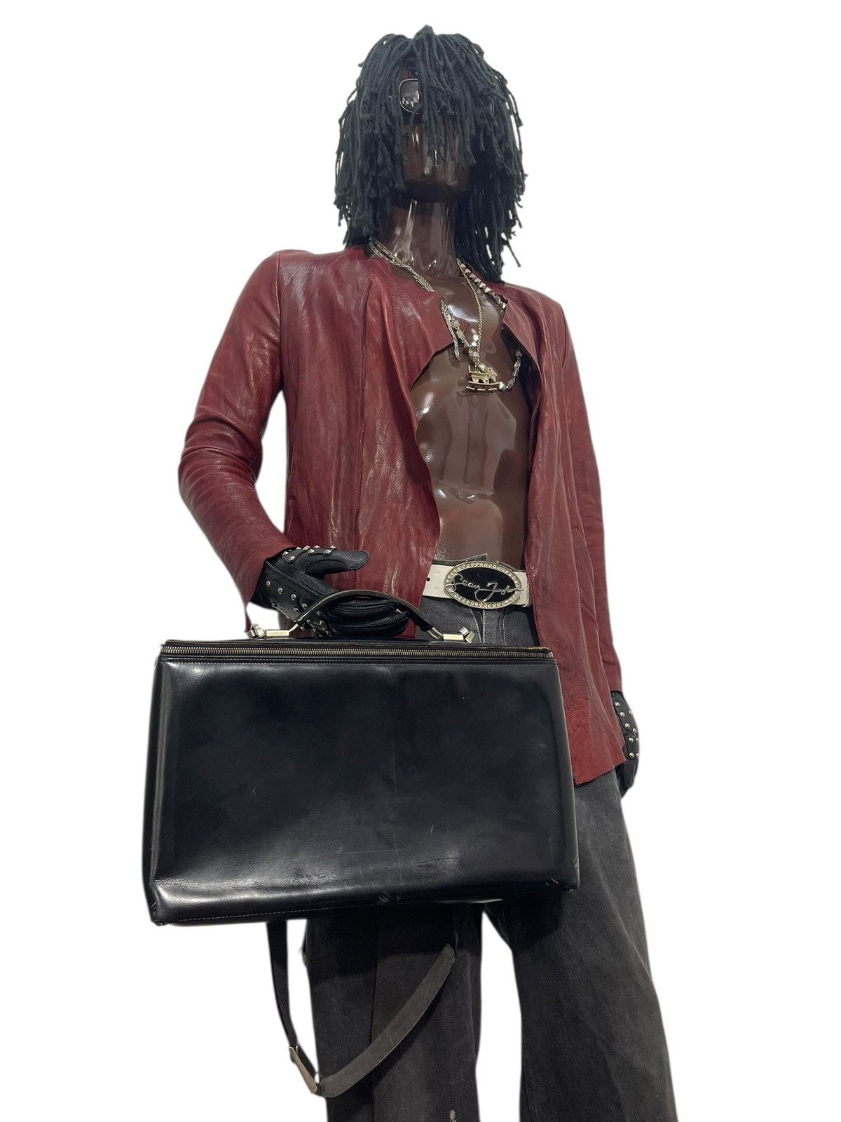 Alfred Dunhill Full Leather Thick Dunhill Shoulder Office Bag 2🟩1 Size ONE SIZE - 4 Thumbnail