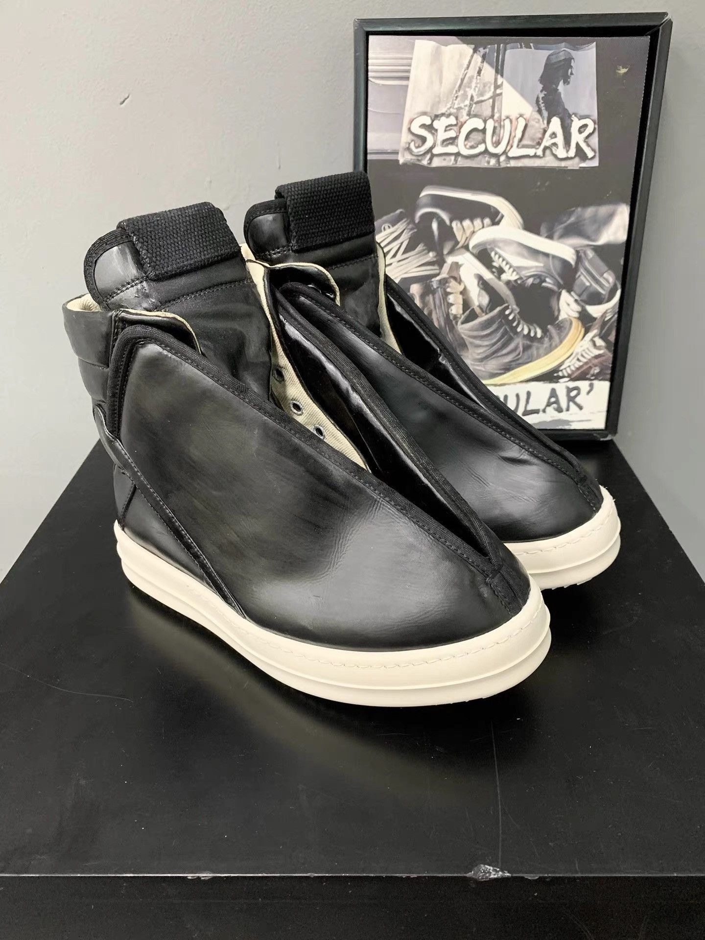 Rick Owens Rick Owens Leather Hoof Dunk K34 Size US 6 / IT 36 - 1 Thumbnail