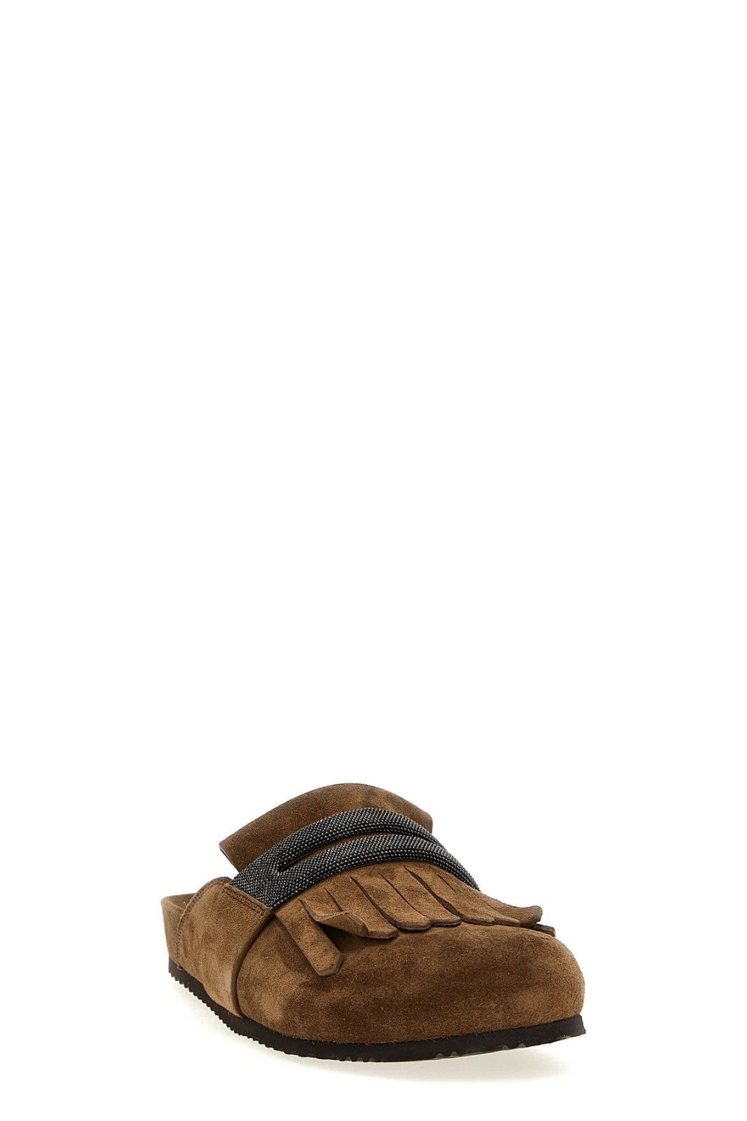 Brunello Cucinelli BRUNELLO CUCINELLI Brown Suede Sabots New & Authentic Size US 9 / IT 39 - 2 Thumbnail