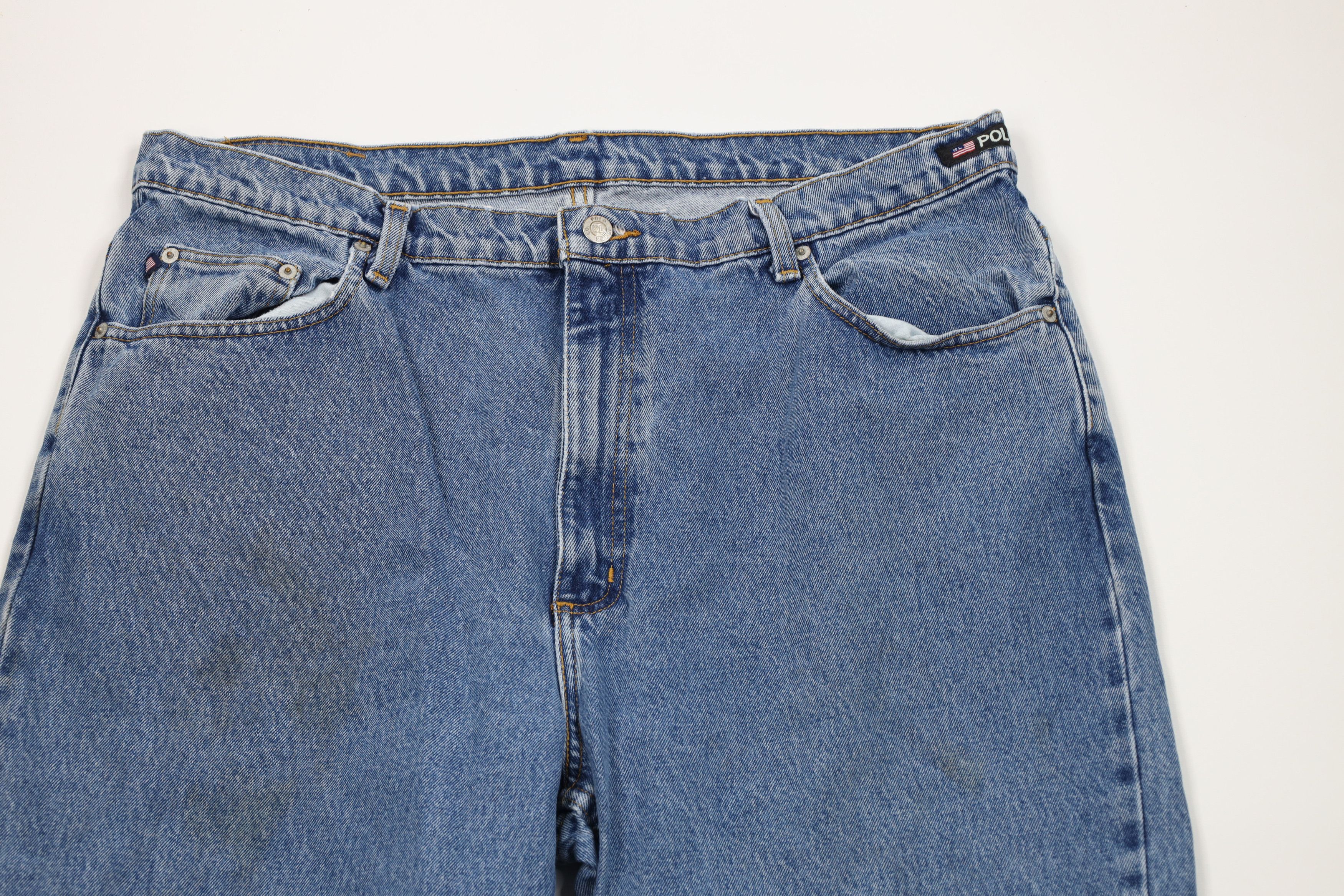 Ralph Lauren Vintage 90s Ralph Lauren Spell Baggy Wide Leg Denim Jeans Size US 38 / EU 54 - 2 Thumbnail