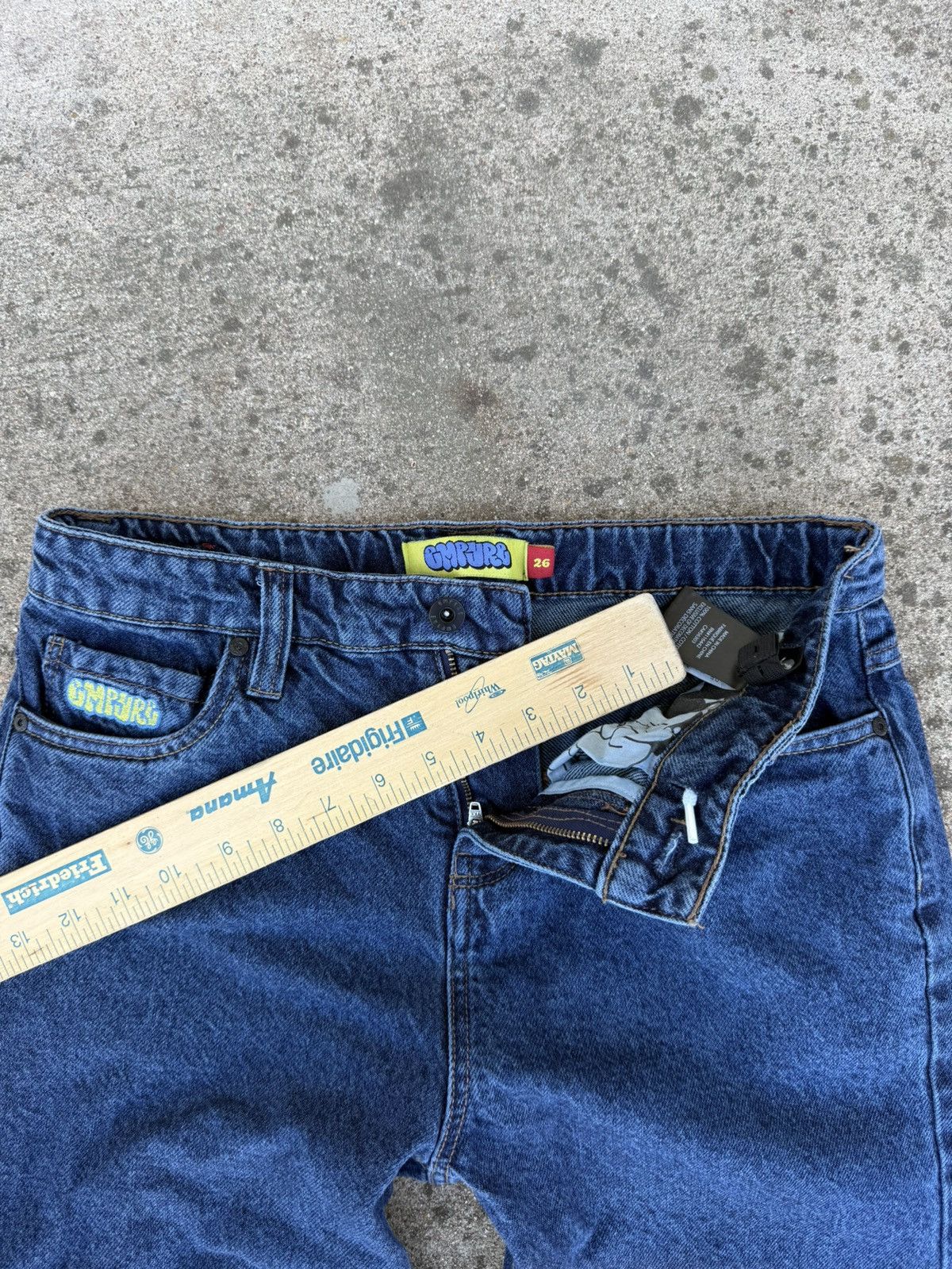 Empyre Empyre Evening Blue Washed Ultra Loose Denim Jeans Size US 26 / EU 42 - 6 Thumbnail