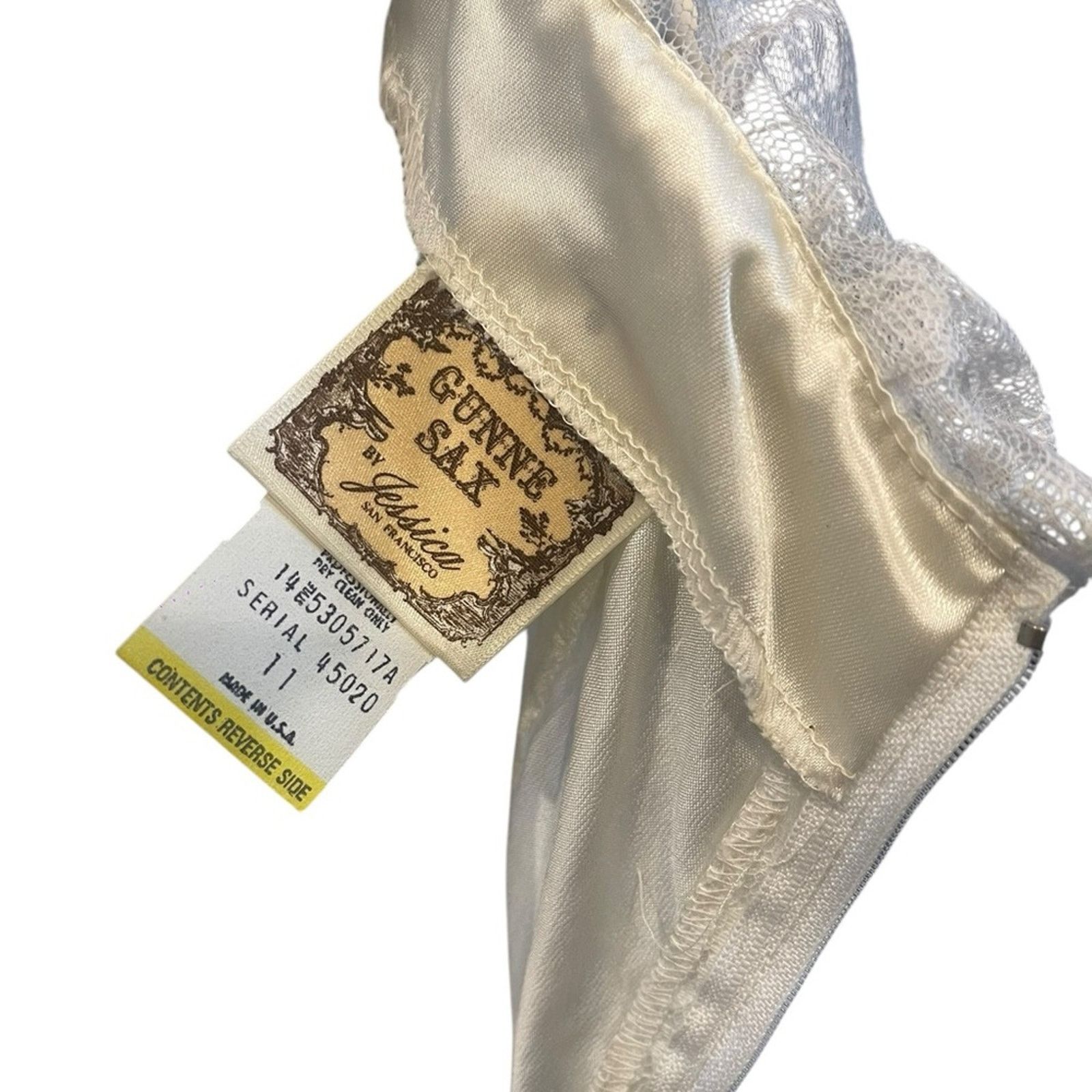 Other Gunne Sax Vtg ivory White Lace Maxi Dress Sz:11 Size ONE SIZE - 10 Thumbnail