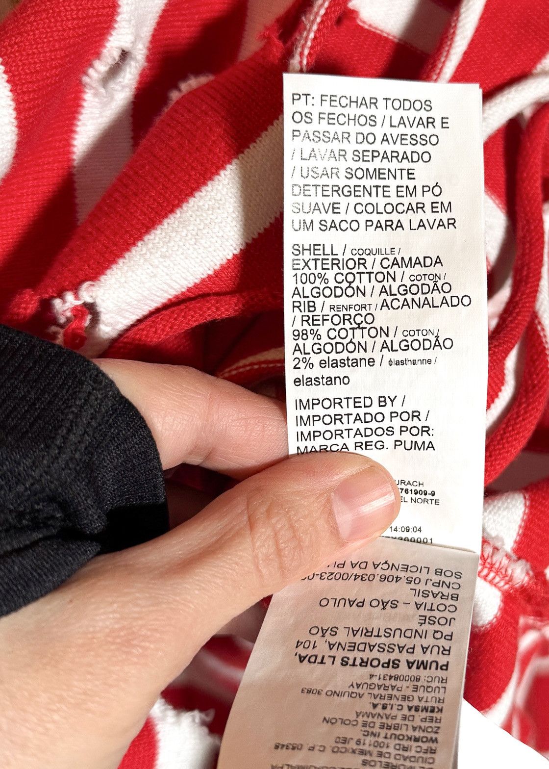 Balmain × Puma Balmain X Puma Red Striped Embroidered Distressed Hoodie Size US S / EU 44-46 / 1 - 7 Thumbnail