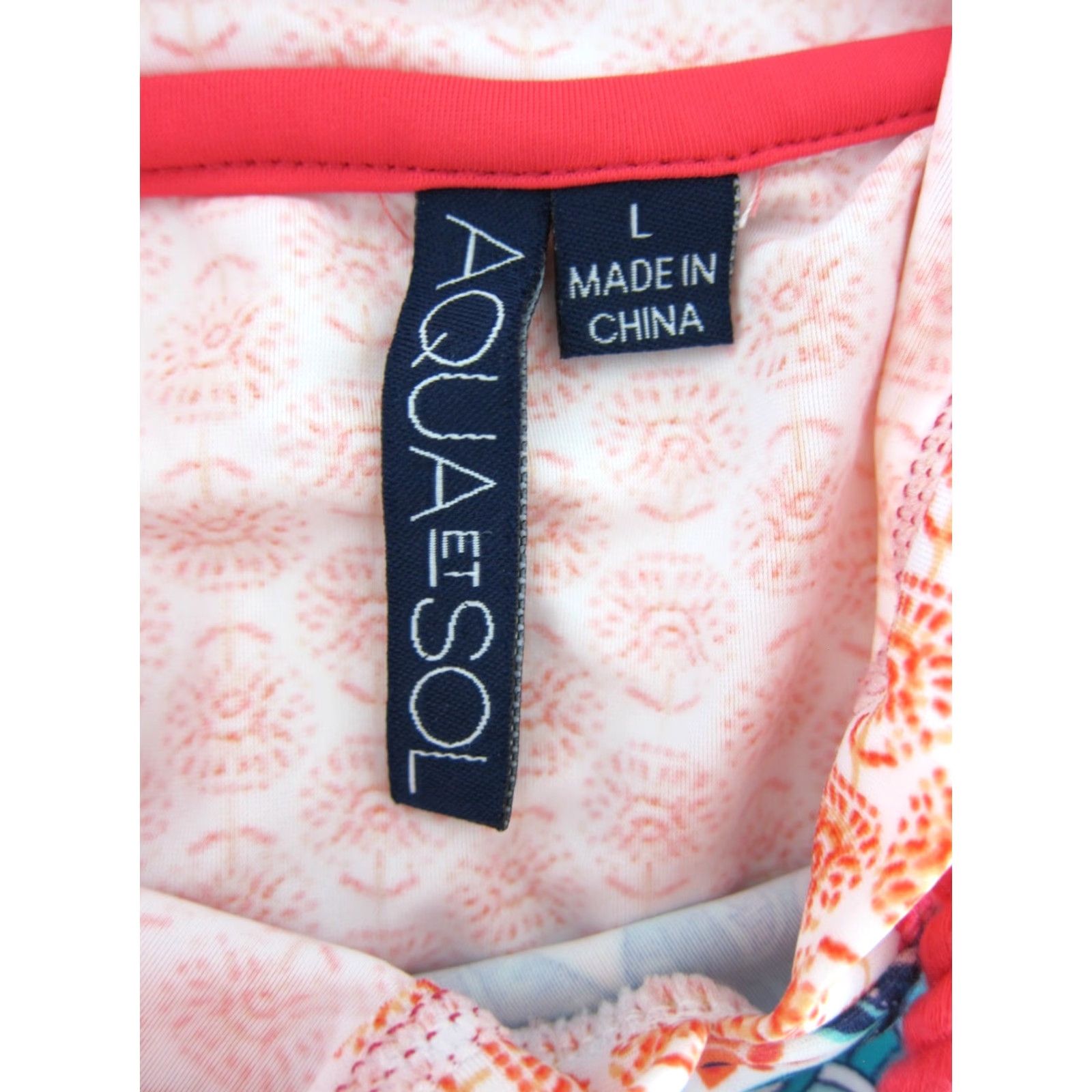 AQUA AQUA ET SOL Orange White Blue Paisley Floral Long Sleeve Pocket Hooded Dress L Mens Women Size L / US 10 / IT 46 - 3 Thumbnail