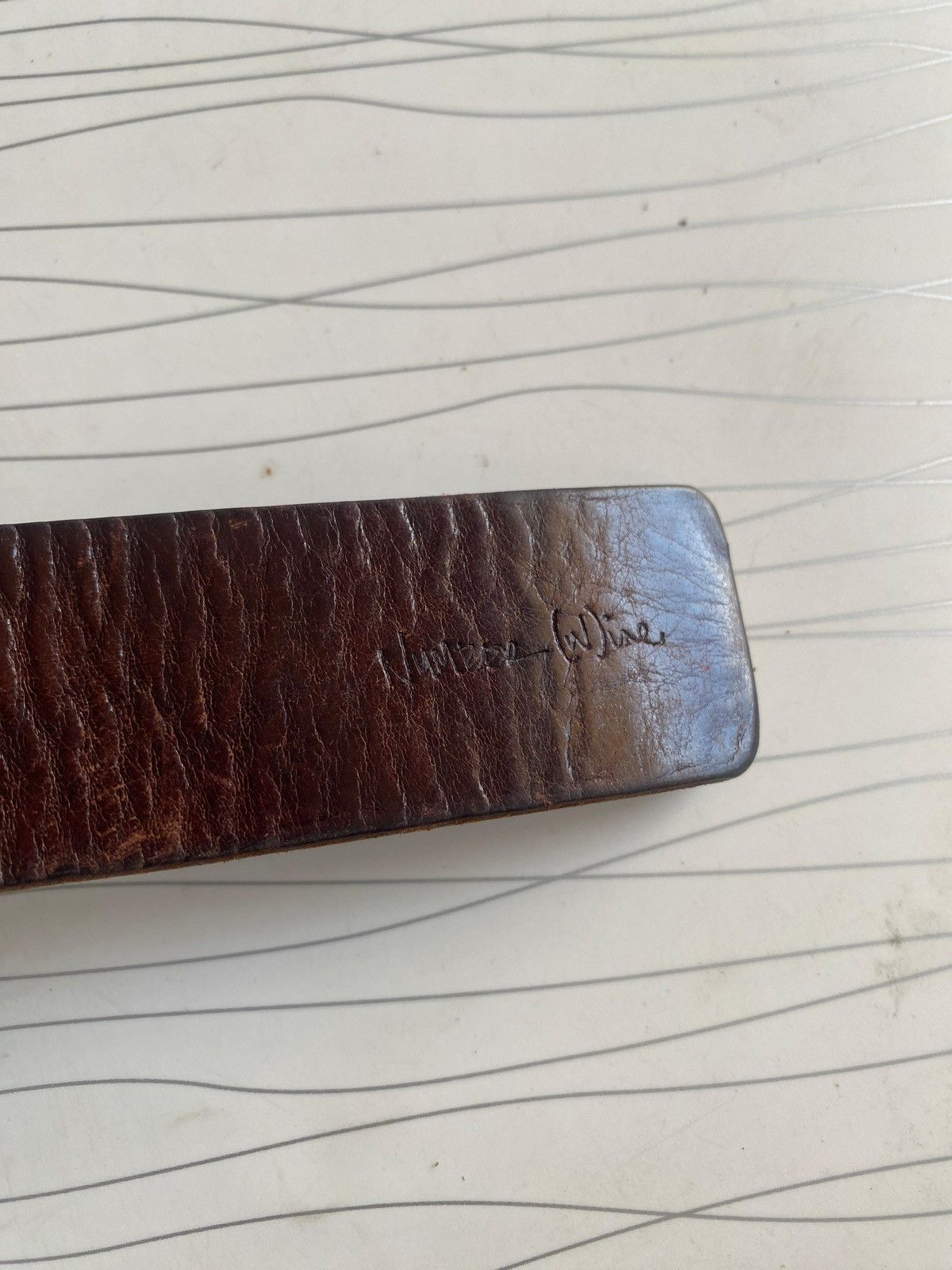 Japanese Brand Vintage Number (N)ine Takahiro Miyashita Distressed Leather Size 36 - 3 Thumbnail