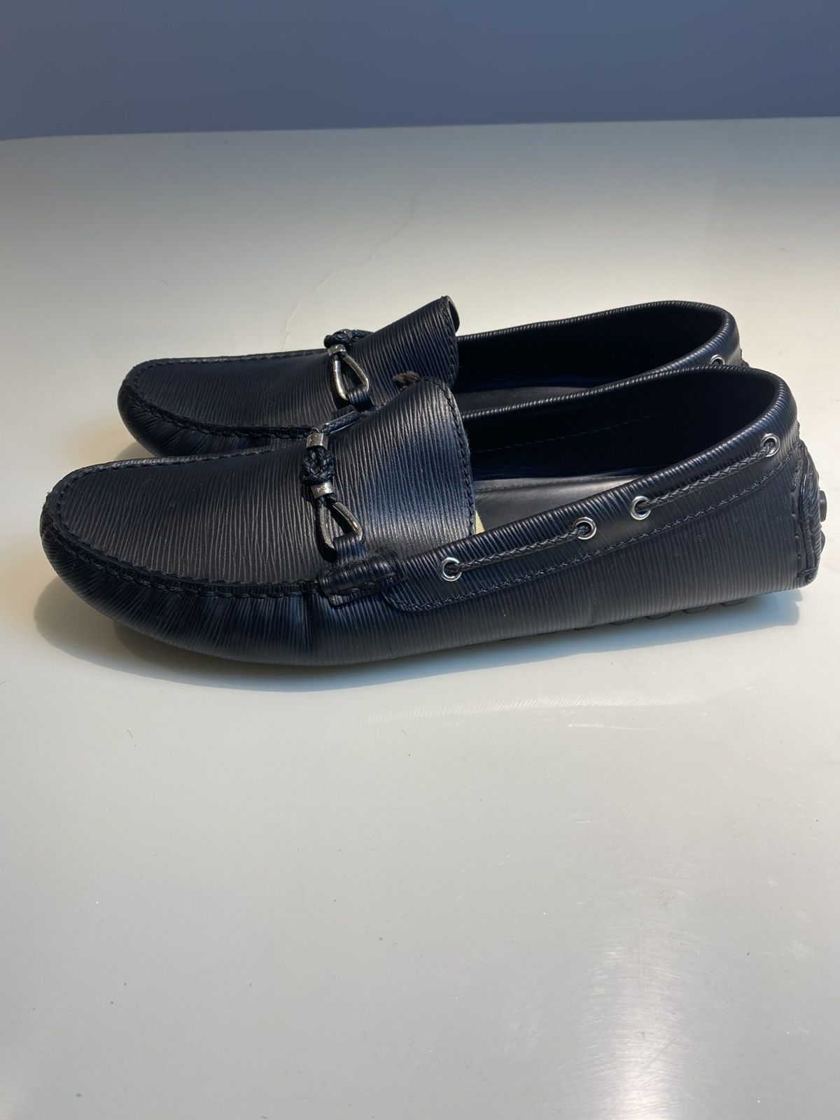 Louis Vuitton Louis Vuitton Black Epi Leather Braid Knot Detail Loafers Size US 10.5 / EU 43-44 - 2 Thumbnail