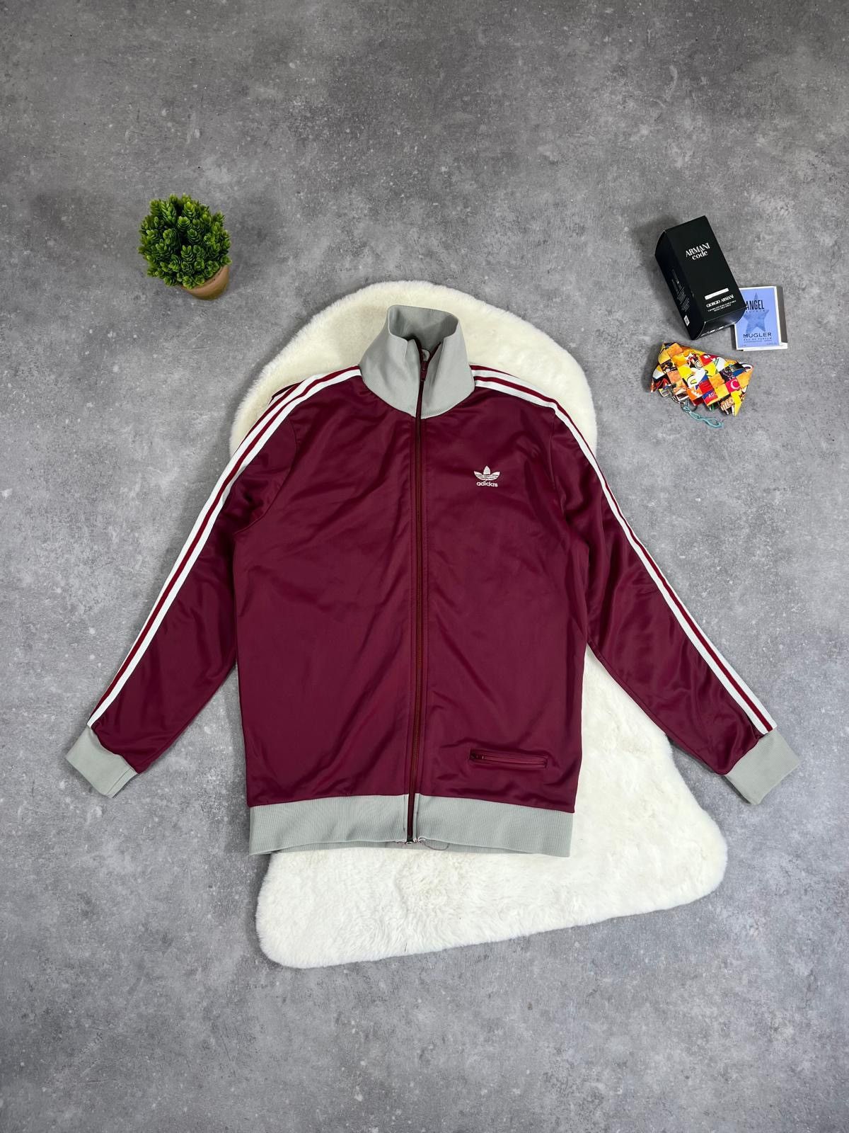 Adidas × Vintage Rare 80s Adidas Zip Sweatshirt Vintage Retro Germany France Size US S / EU 44-46 / 1 - 8 Thumbnail