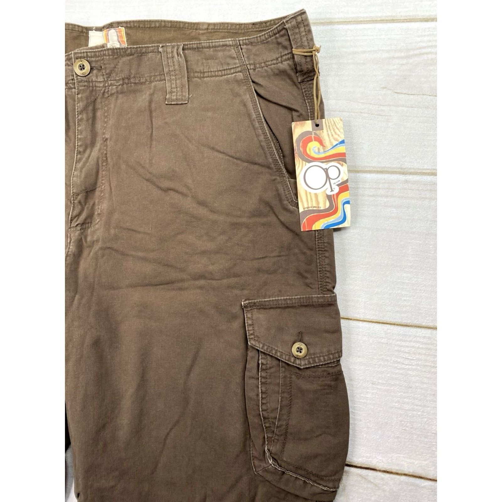 Ocean Pacific VINTAGE Ocean Pacific OP Utility Cargo Shorts Mens 42 Brown Beach 90s Size US 42 / EU 58 - 2 Thumbnail