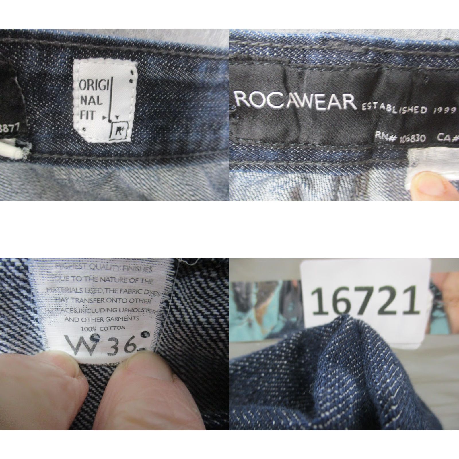 Rocawear Rocawear Jeans Mens 36x32 Original Fit Baggy Straight Hip Hop Denim Pants Size US 36 / EU 52 - 9 Thumbnail