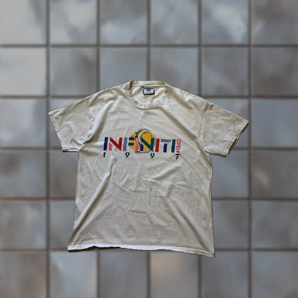 Lee VINTAGE Lee Infiniti US Open 1997 Tennis Graphic White Short Sleeve T-Shirt Sz.L Shirt Mens Size US L / EU 52-54 / 3 - 1 Thumbnail