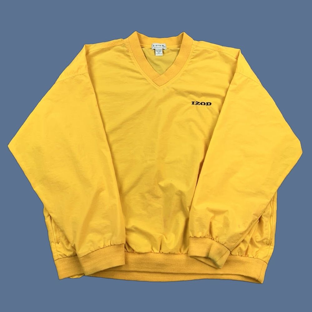 Izod VINTAGE Izod Jacket Mens XL Yellow V Neck Windbreaker Pullover Golf Casual 90s Size US XL / EU 56 / 4 - 1 Thumbnail