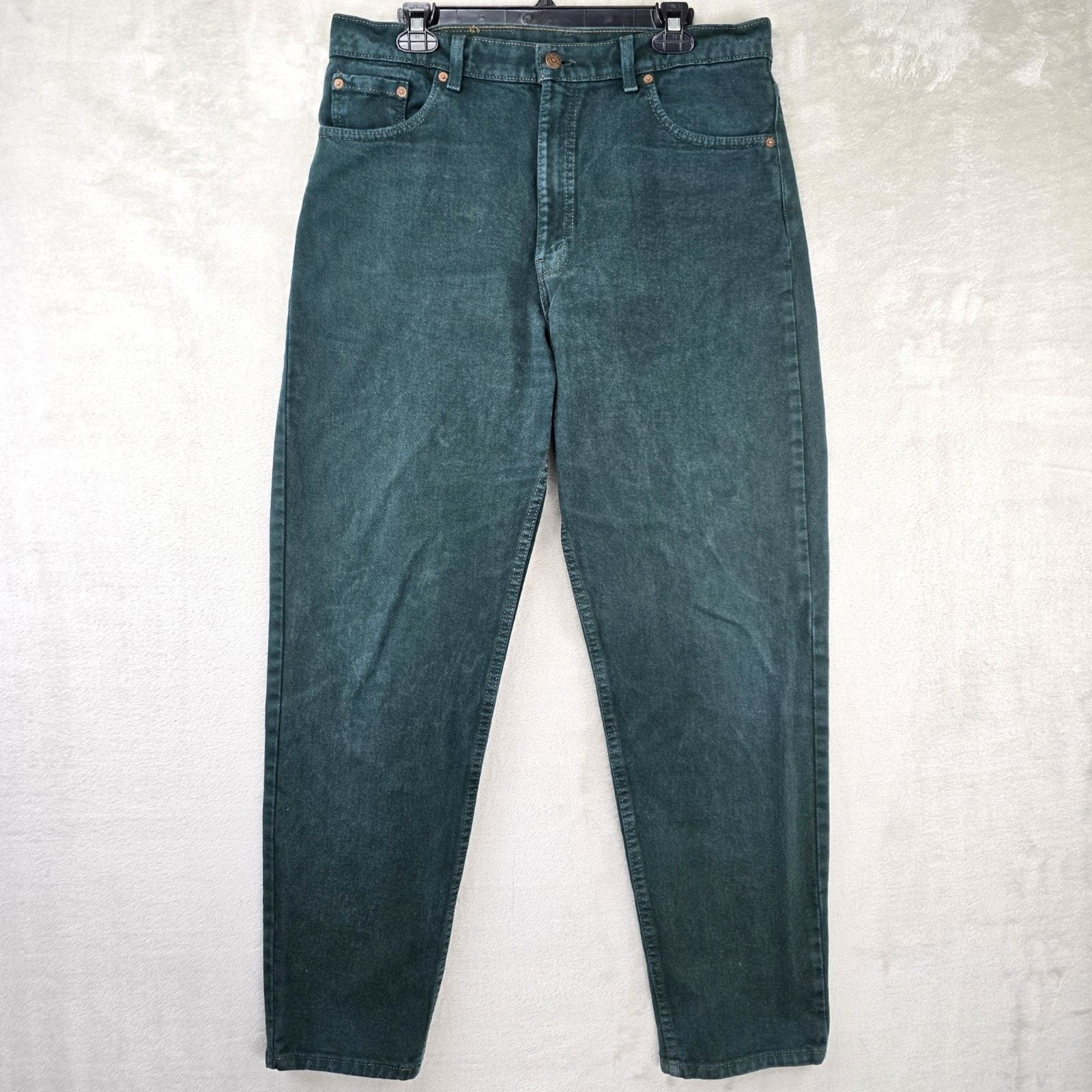 Levi's Vintage Levis Jeans Mens 36x32 (Fits 35x31) Green 550 90s Size US 36 / EU 52 - 1 Thumbnail