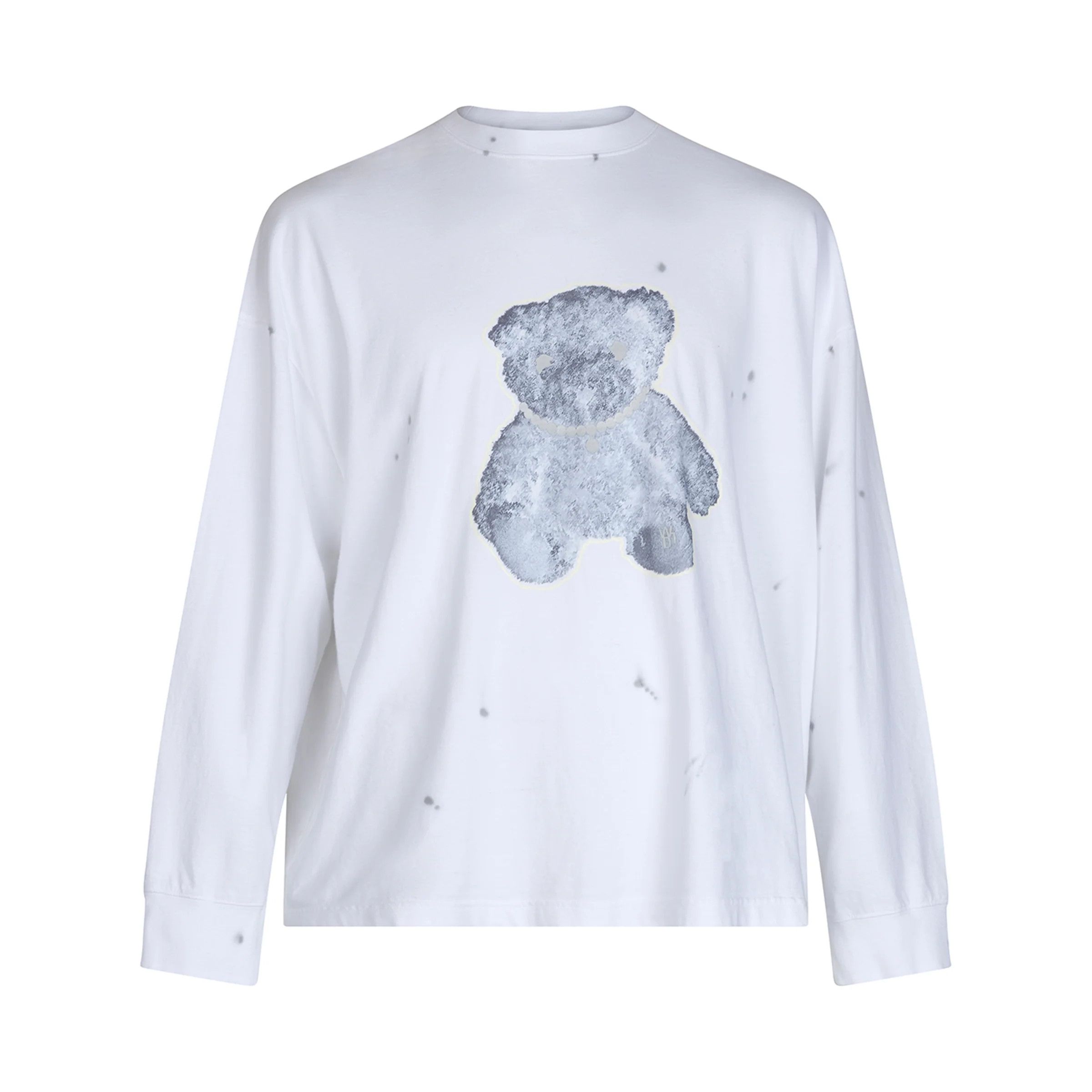 WE11DONE o1mris0824 Teddy Logo T-Shirt in White Size US L / EU 52-54 / 3 - 1 Thumbnail