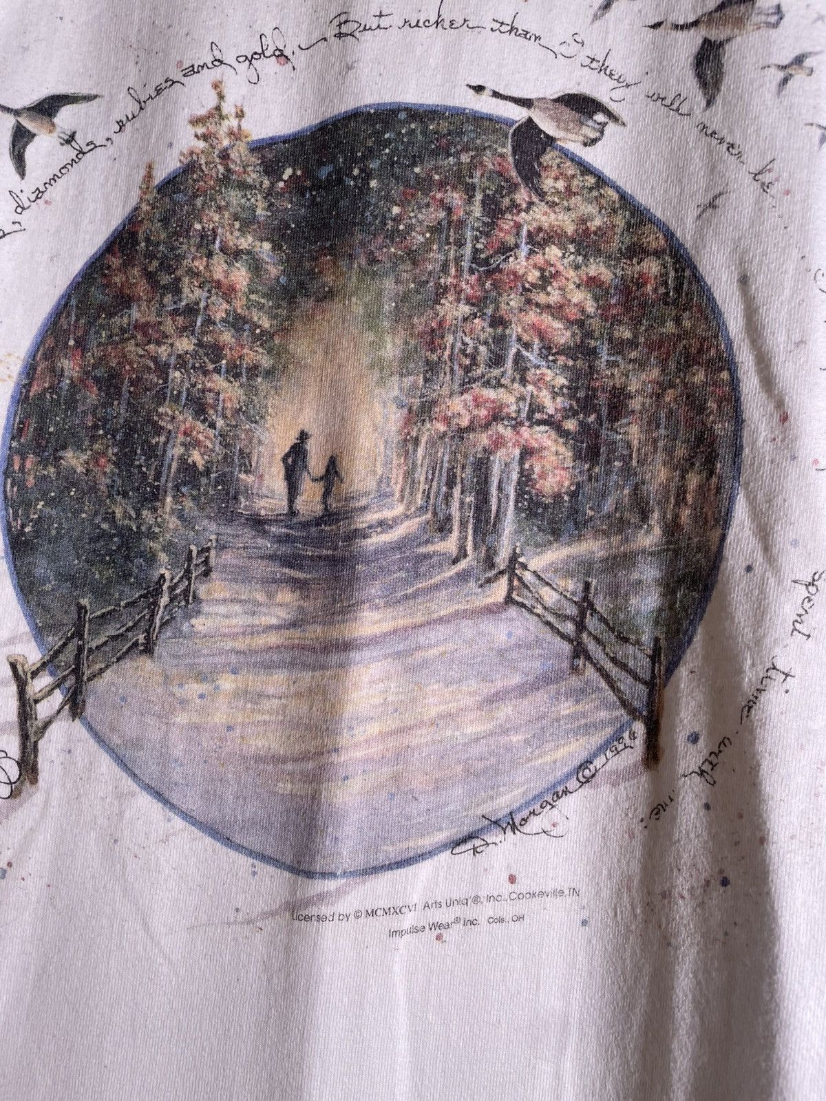Vintage 90’s 2000’s Y2K VTG Vintage Father Landscape Retro Art Shirt Size US XL / EU 56 / 4 - 4 Thumbnail