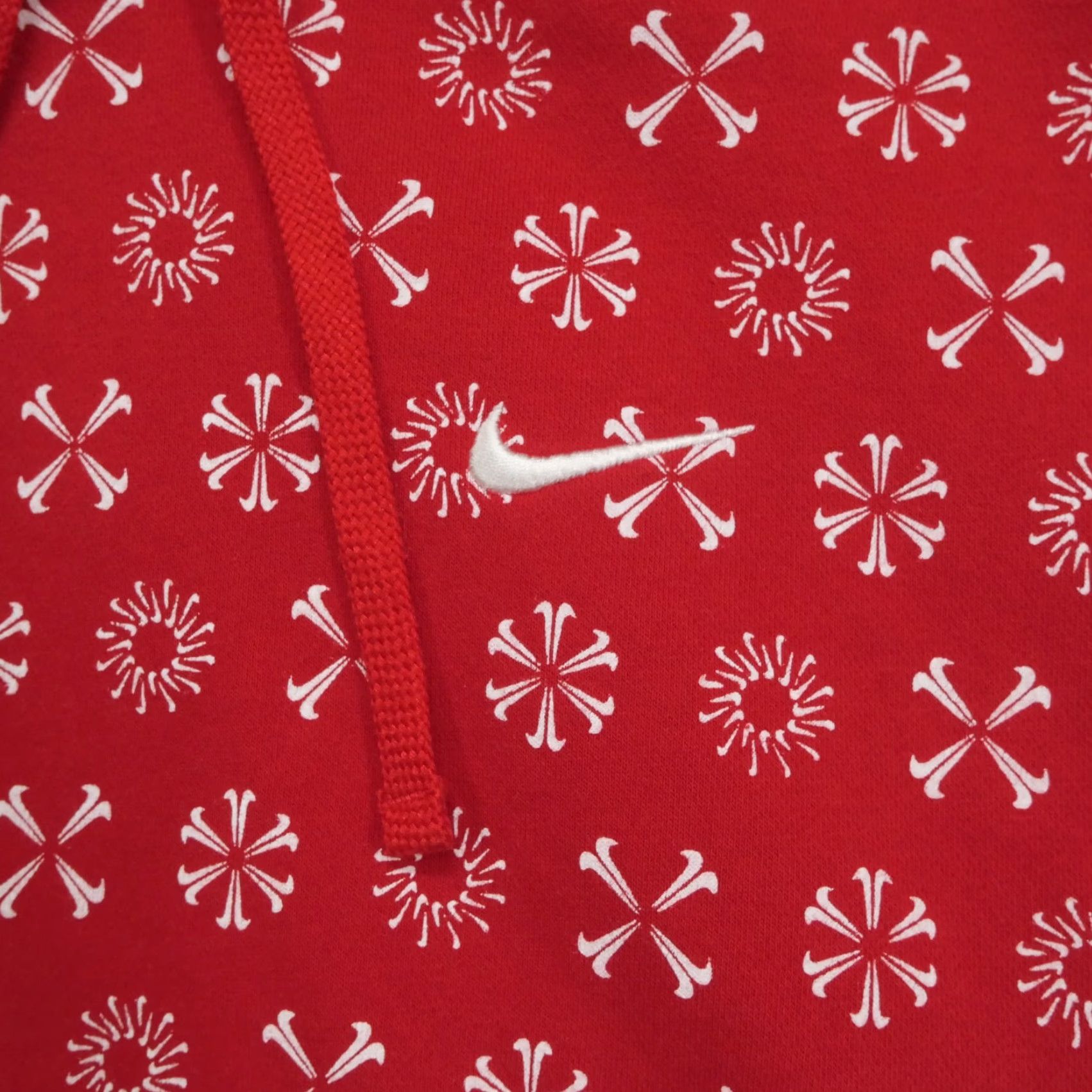 Nike Nike Hoodie Mens Small Red Pullover Monogram Swoosh All Over Print Size US S / EU 44-46 / 1 - 2 Thumbnail