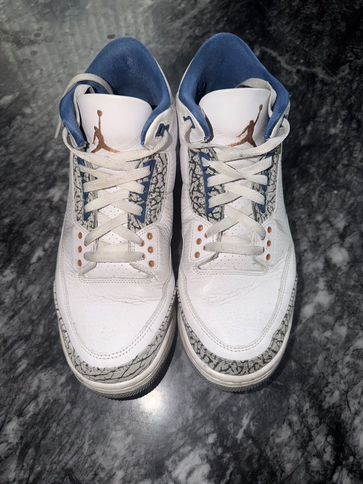 Jordan Brand Nike Air Jordan 3 Retro Wizards CT8532-148 White True Blue Size US 10.5 / EU 43-44 - 3 Thumbnail