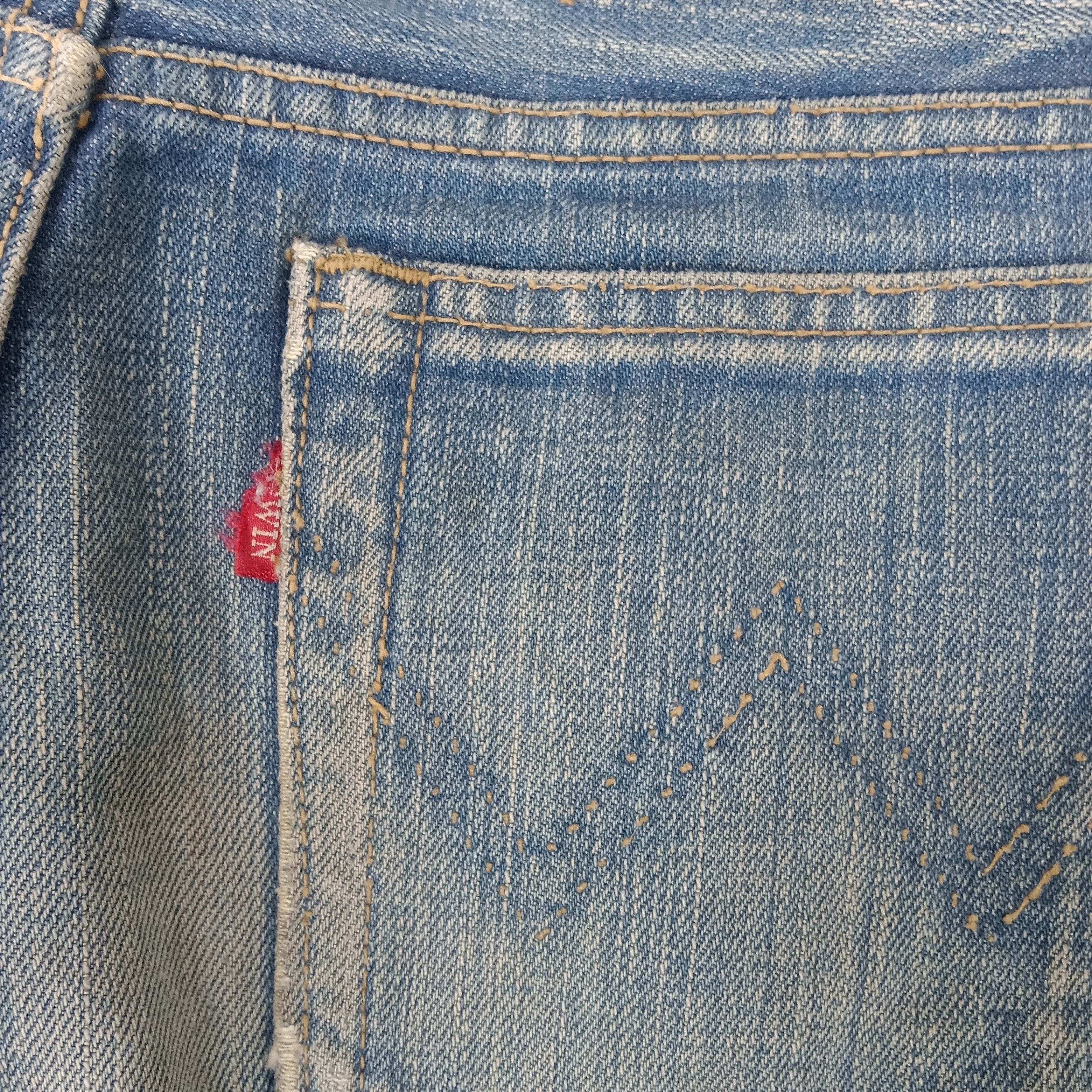 Edwin × Vintage Edwin American Distressed Style Denim Jeans Size US 26 / EU 42 - 9 Thumbnail