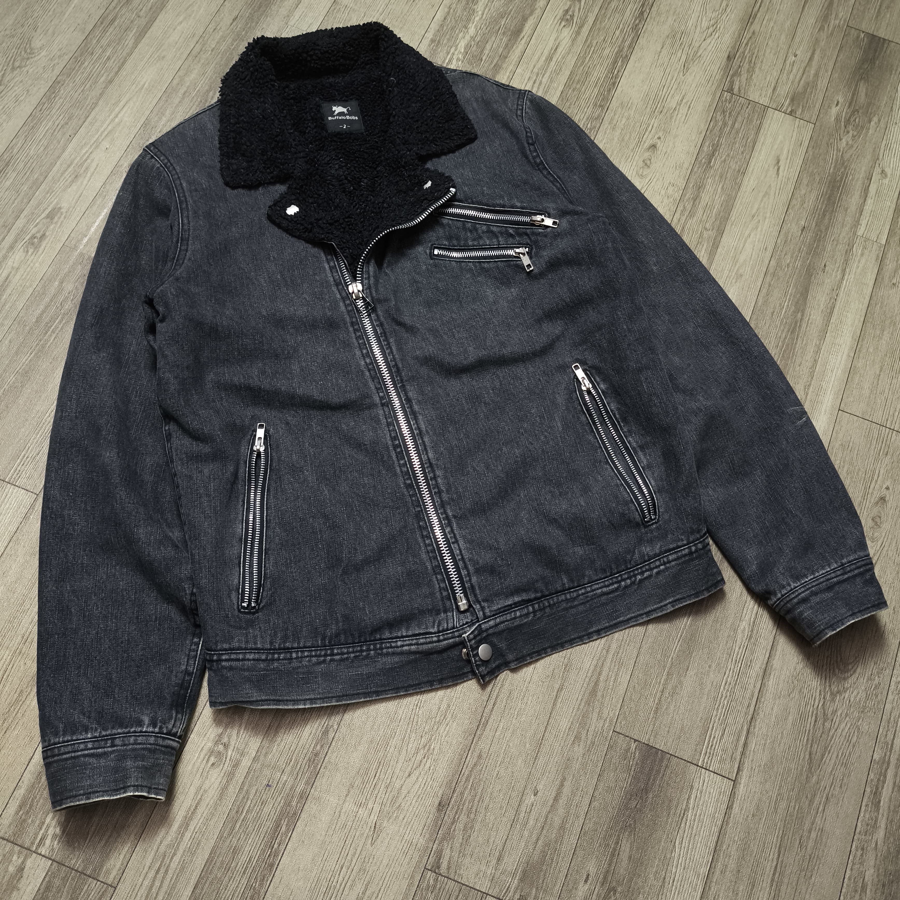 14th Addiction Buffalo Bobs Denim Sherpa Bikers Jacket midas Size US M / EU 48-50 / 2 - 7 Thumbnail