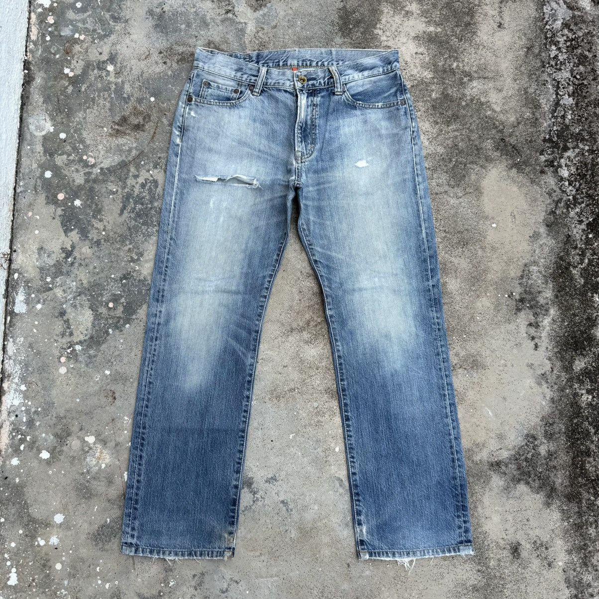 Japanese Brand VINTAGE JAPANESE FADED RIPPED DENIM JEAN PANTS Size US 34 / EU 50 - 1 Thumbnail