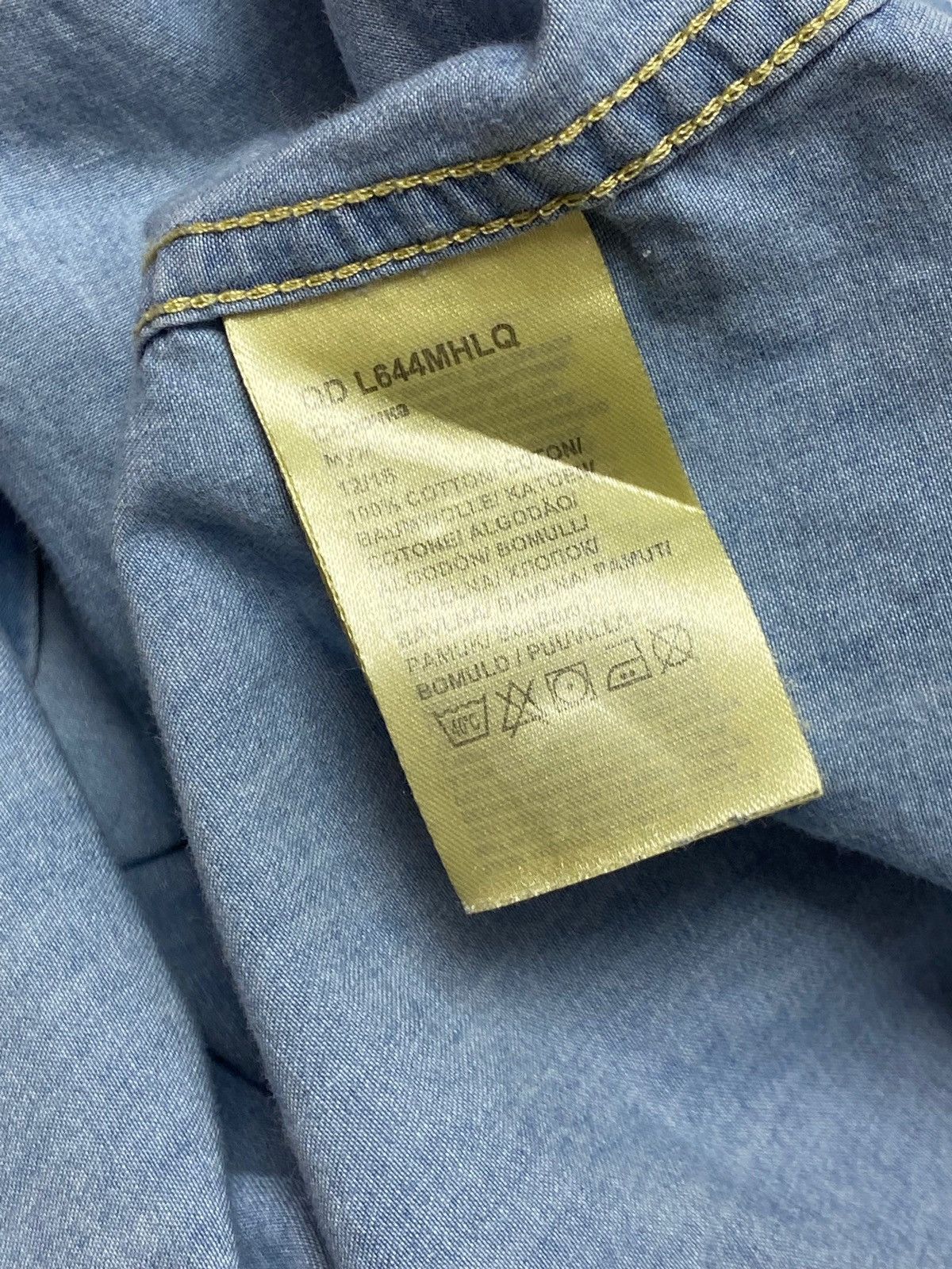 Jean Vintage LEE Light Denim Jean Button Up Shirt Snaps Size US S / EU 44-46 / 1 - 5 Thumbnail
