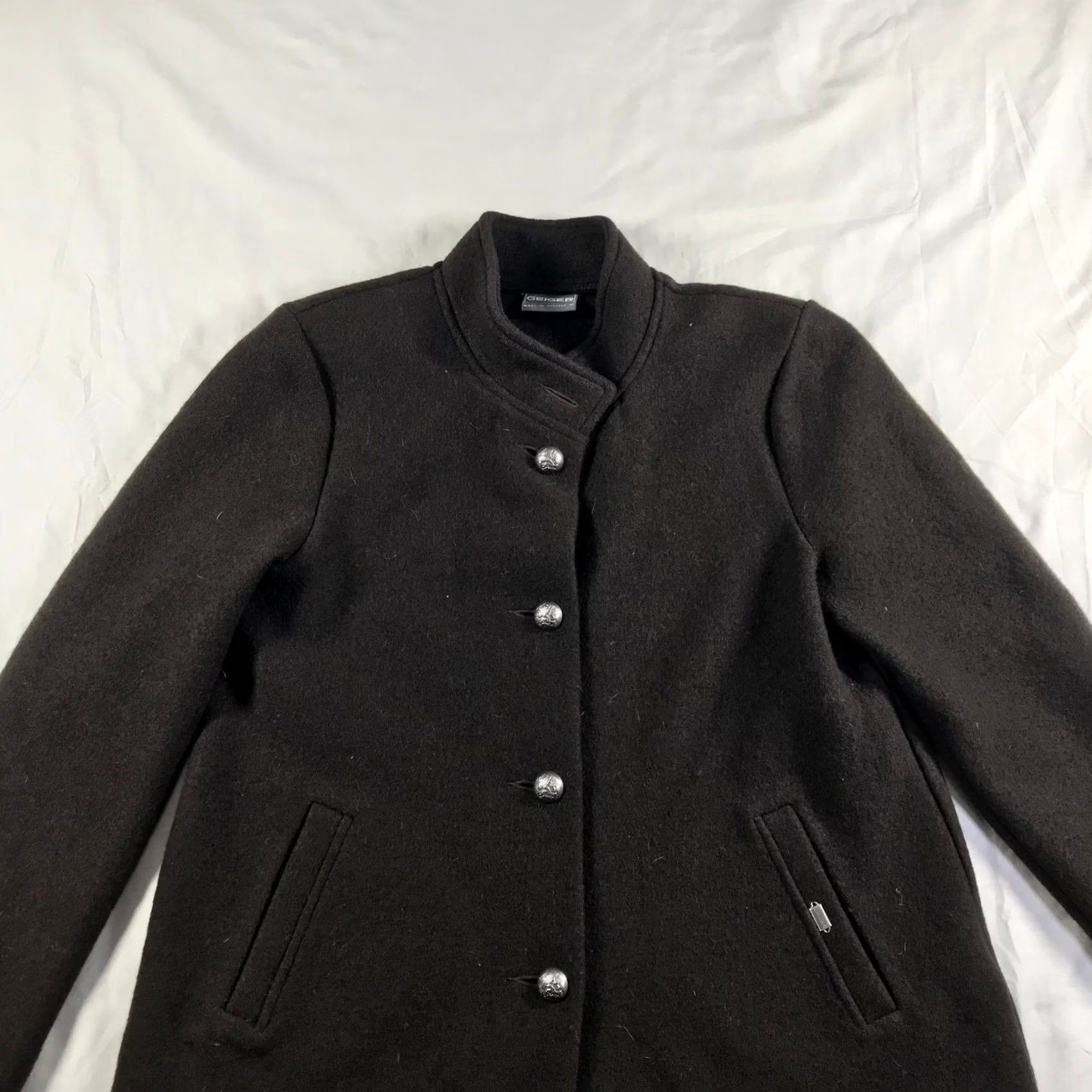 Vintage Geiger Austria Brown Boiled Wool Tyrolean Coat 40 Womens Size S / US 4 / IT 40 - 7 Thumbnail