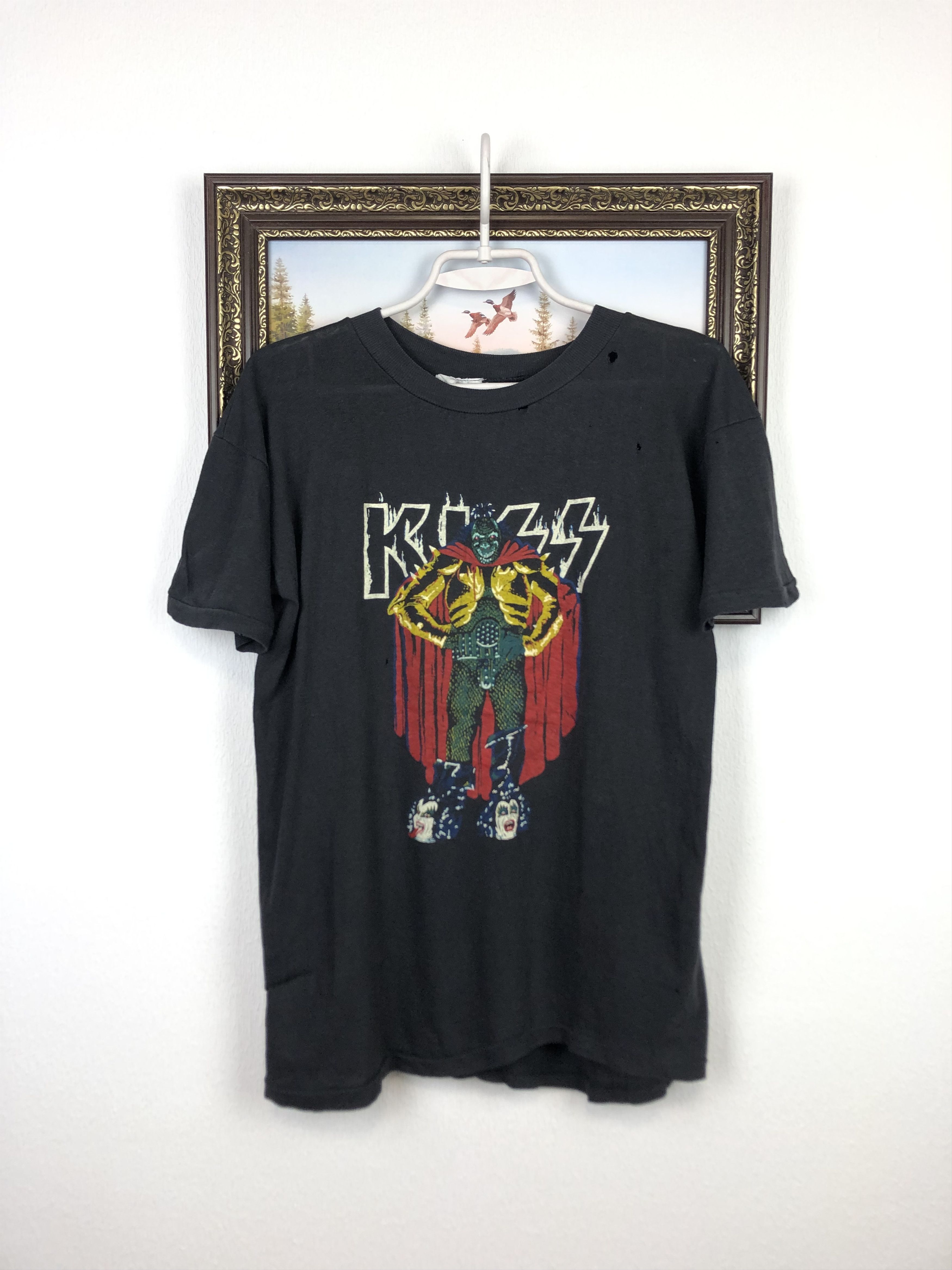 Band Tees Vintage 80's KISS Reptile Simmons Rock Band Tee Shirt Size US M / EU 48-50 / 2 - 1 Thumbnail