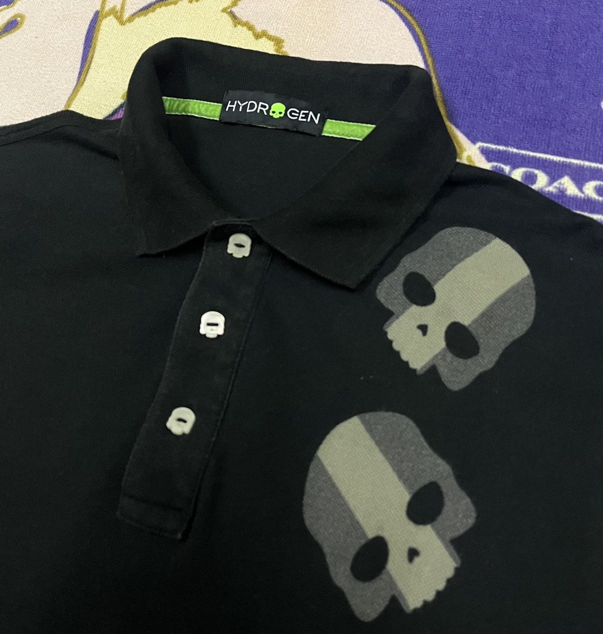 HYDROGEN HYDR☠️GEN Rare Skulls Design Polo Shirt / Hydrogen Size US L / EU 52-54 / 3 - 6 Thumbnail