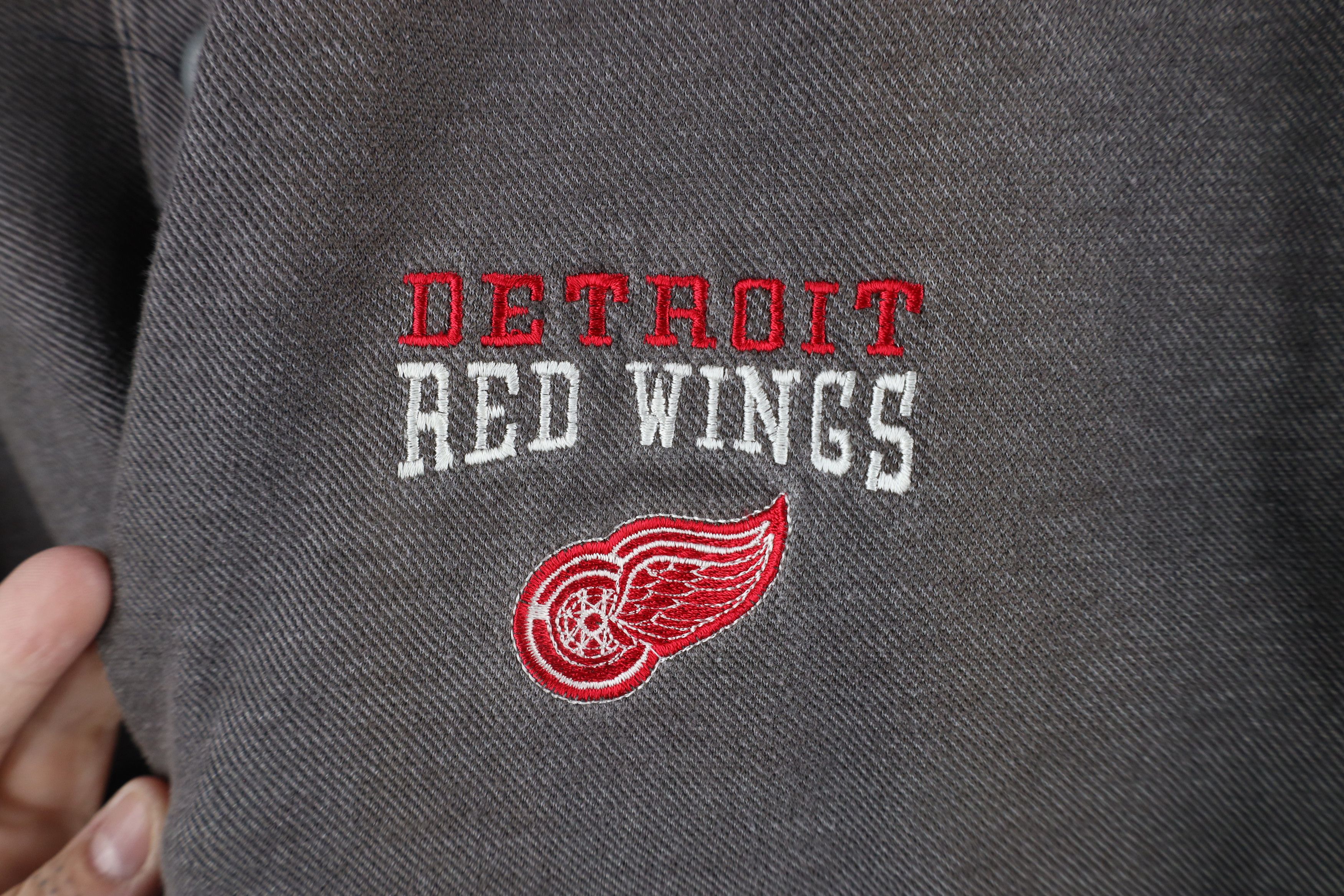 Vintage Vintage 90s Detroit Red Wings Hockey Collared Polo Shirt Size US XL / EU 56 / 4 - 4 Thumbnail