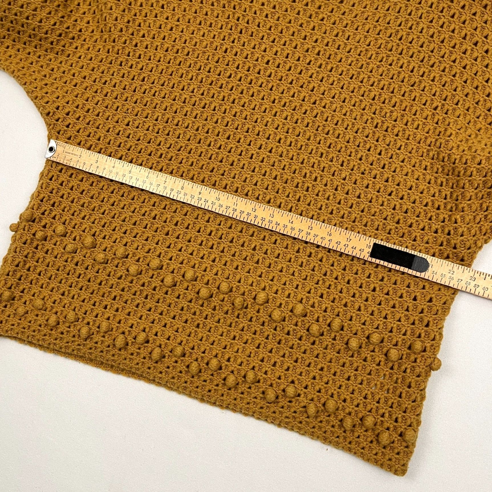 Vintage Garnet Hill Sweater Womens S Oversized Yellow Bobble Stitch Recycled Cashmere Size S / US 4 / IT 40 - 7 Thumbnail