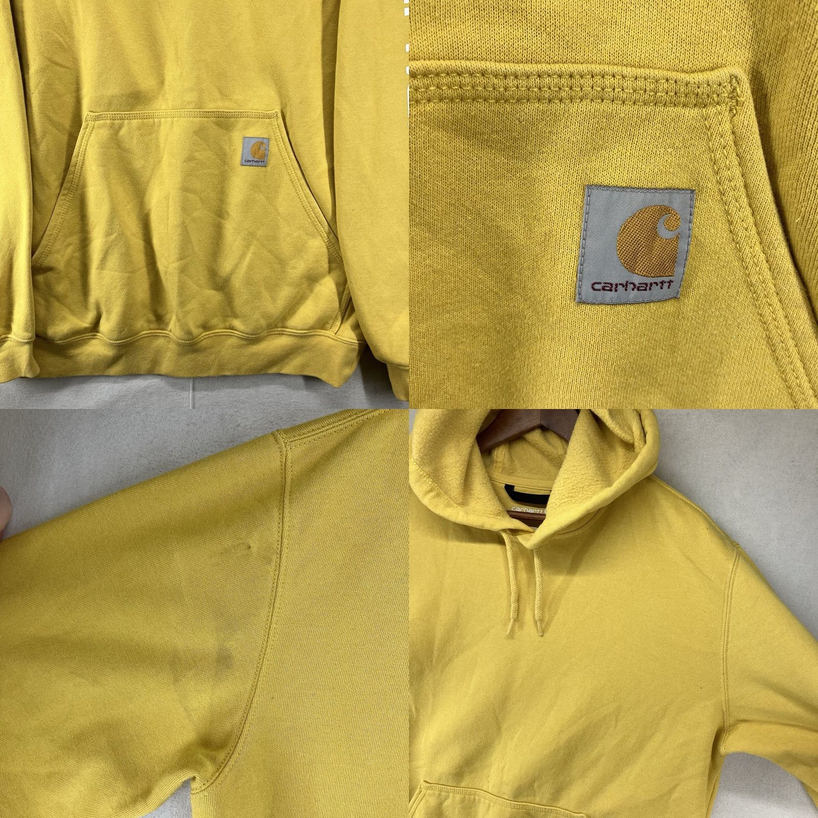 Carhartt Carhartt Hoodie Mens M Yellow Pullover Sweatshirt Midweight Logo K288 Loose Fit Size US M / EU 48-50 / 2 - 8 Thumbnail